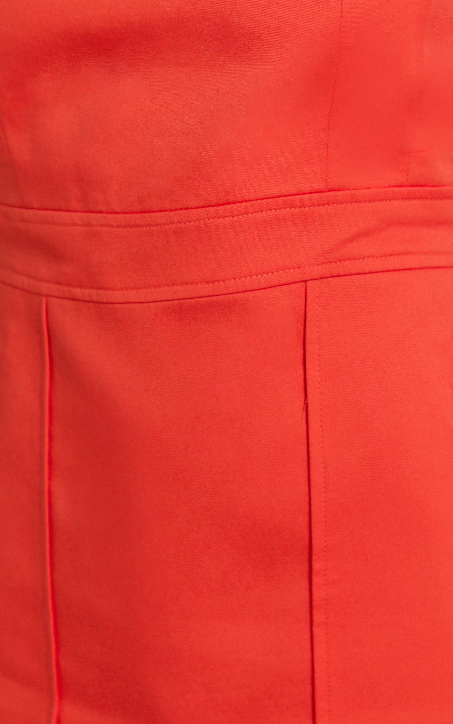 Selina Mini Dress - Square Neck Bodycon Dress in Orange Product Image