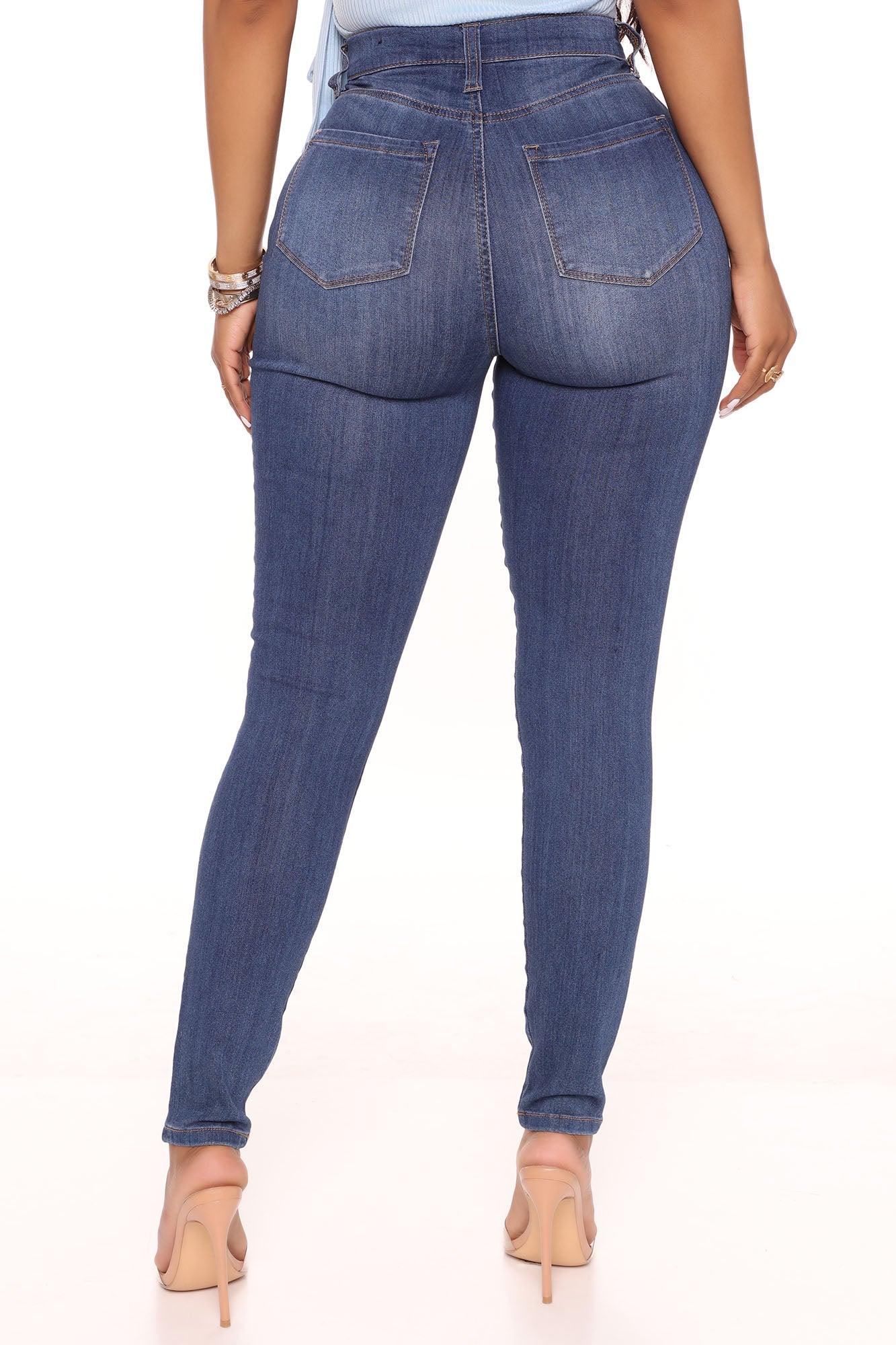 Emma Super Stretch High Rise Skinny Jean - Medium Wash Product Image