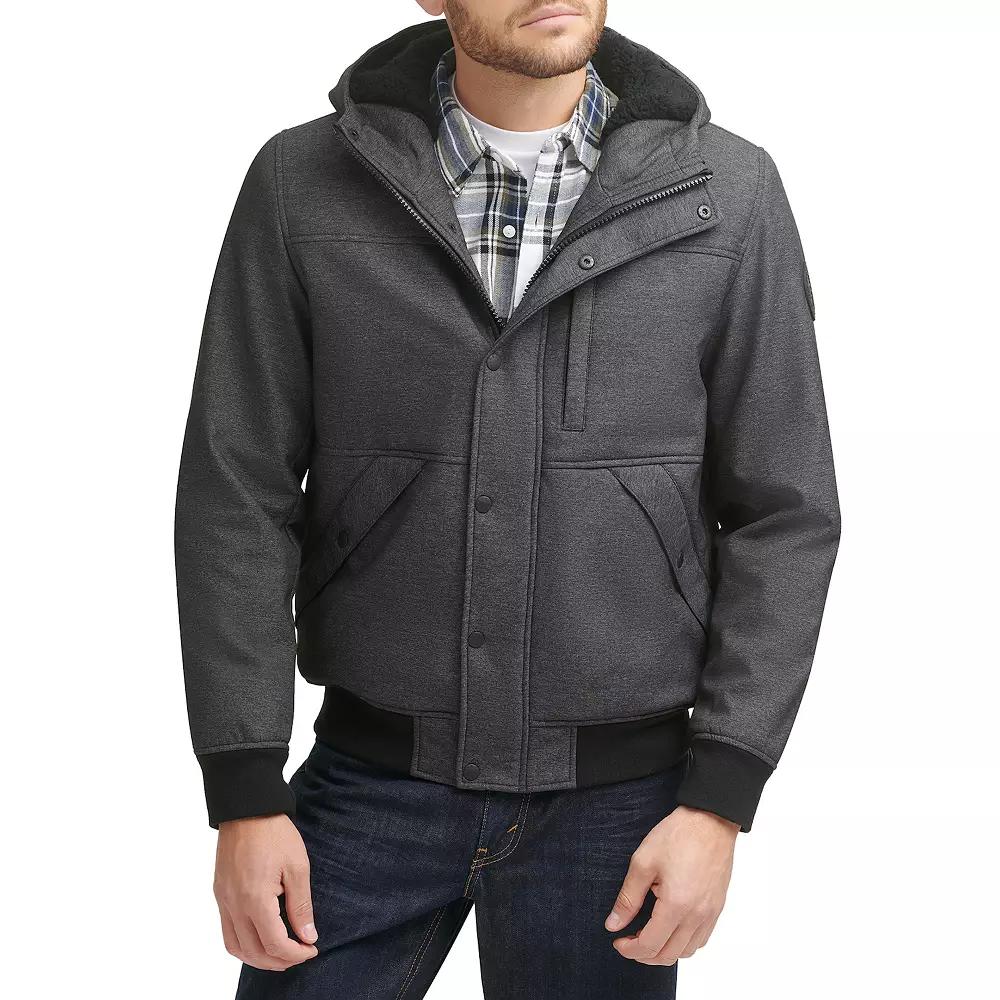 Men's Levi's® Mixed Media Hooded Bomber Jacket,  Product Image