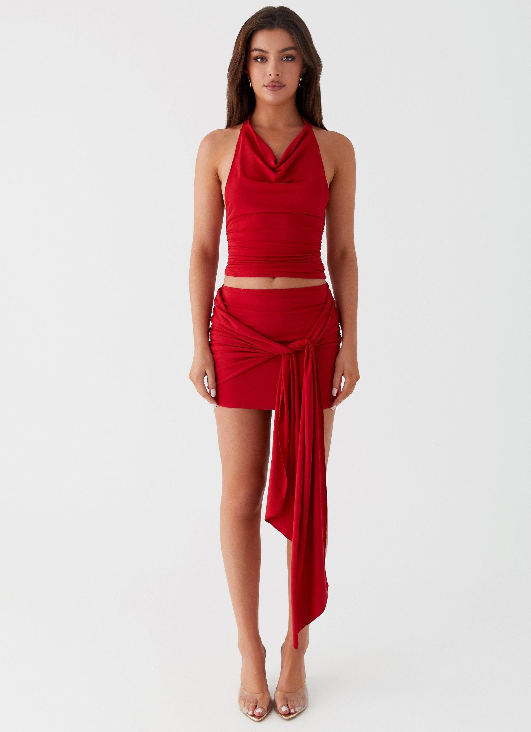 Grazie Lou Top - Red Product Image