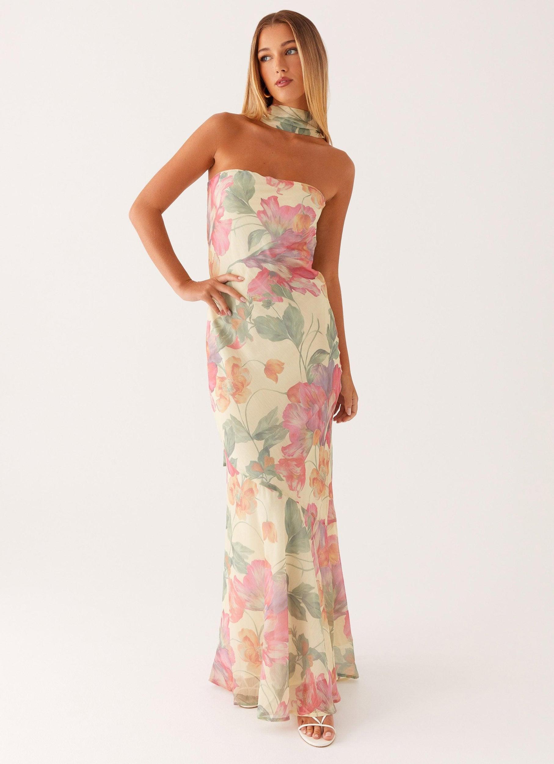 Under The Pagoda Maxi Dress - Yellow Peony Product Image