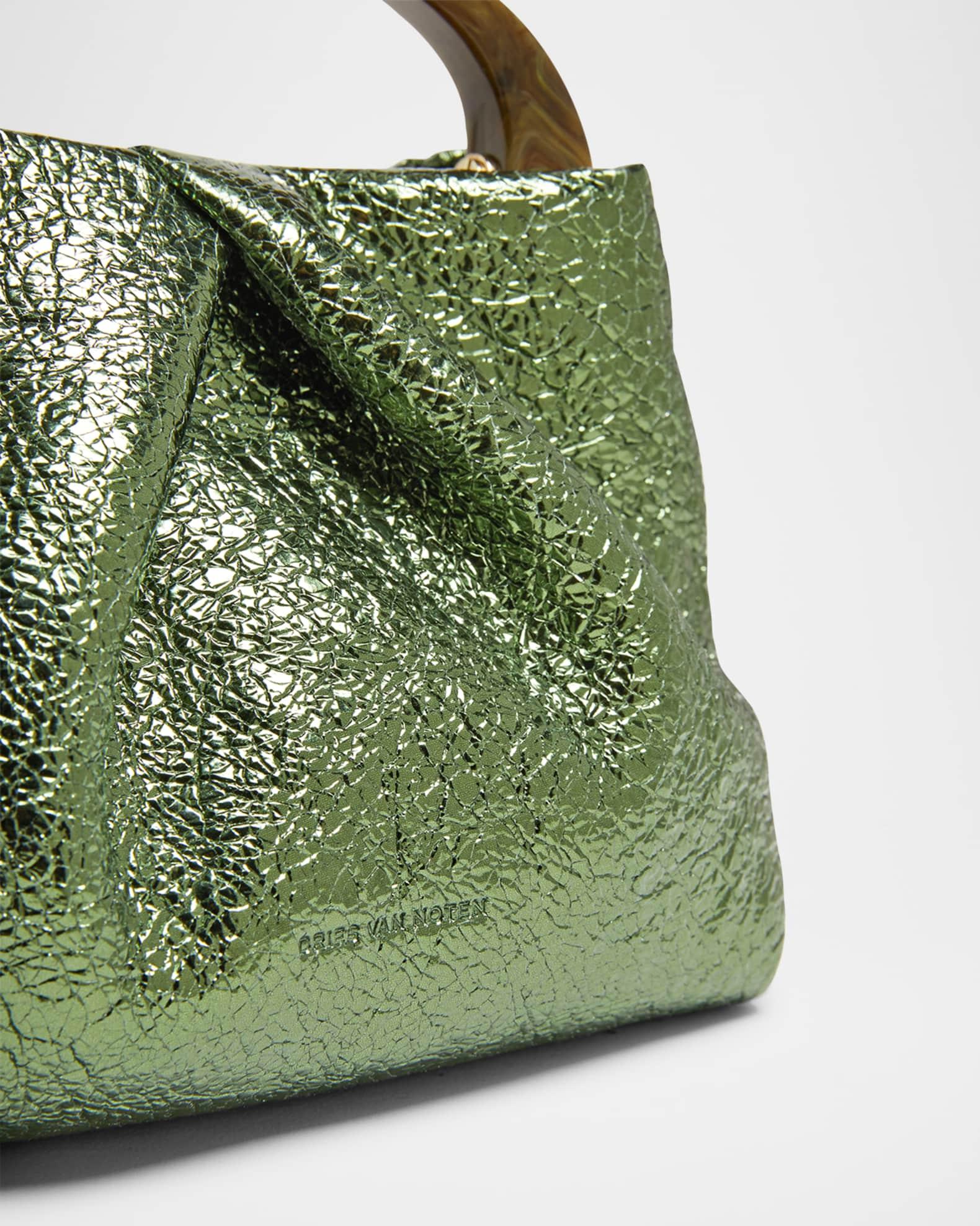Crinkled Metallic Leather Mini Crossbody Bag Product Image