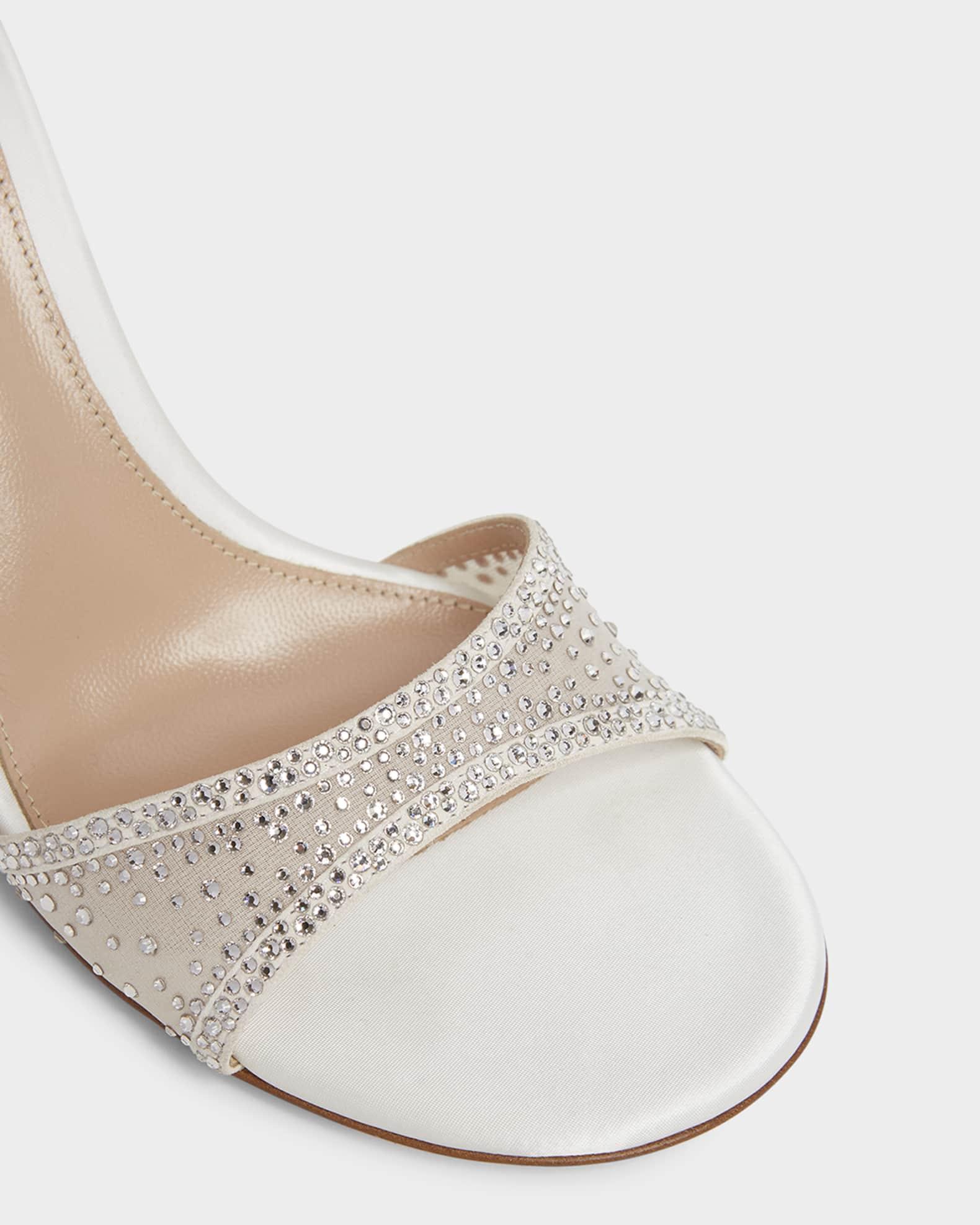 Strass Organza Ankle-Strap Cocktail Sandals Product Image