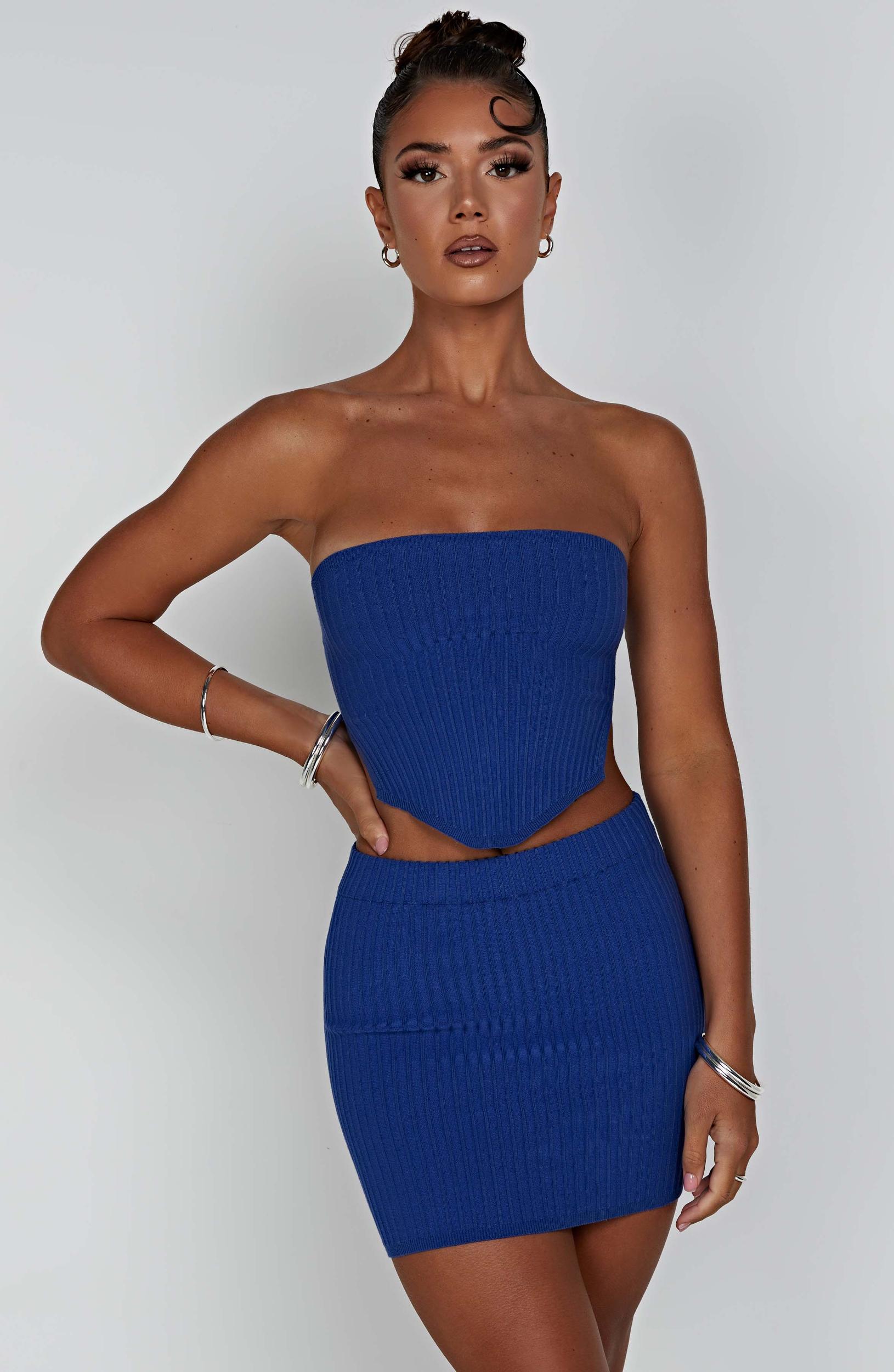 Jaz Mini Skirt - Blue Product Image