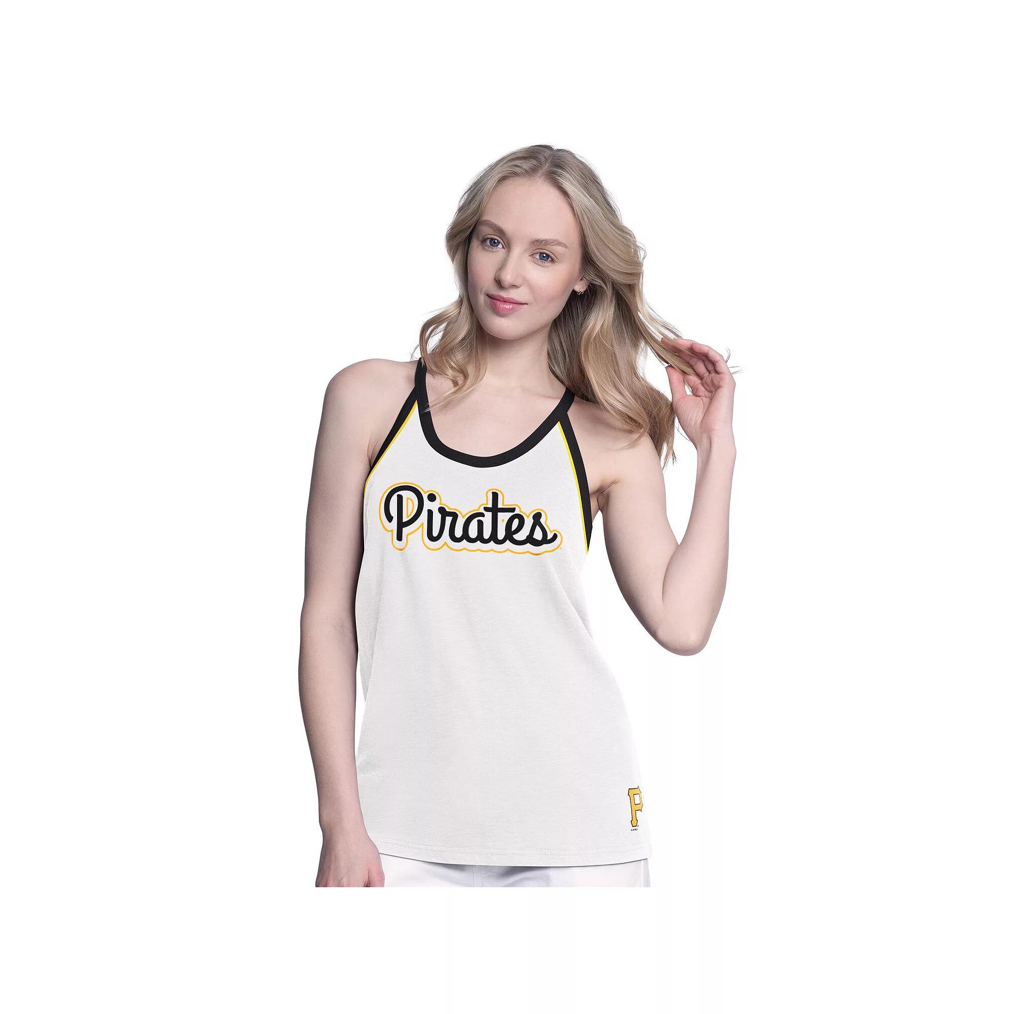Women's G-III 4Her by Carl Banks White Sacramento Kings Curveball Racerback Tank Top,  Product Image