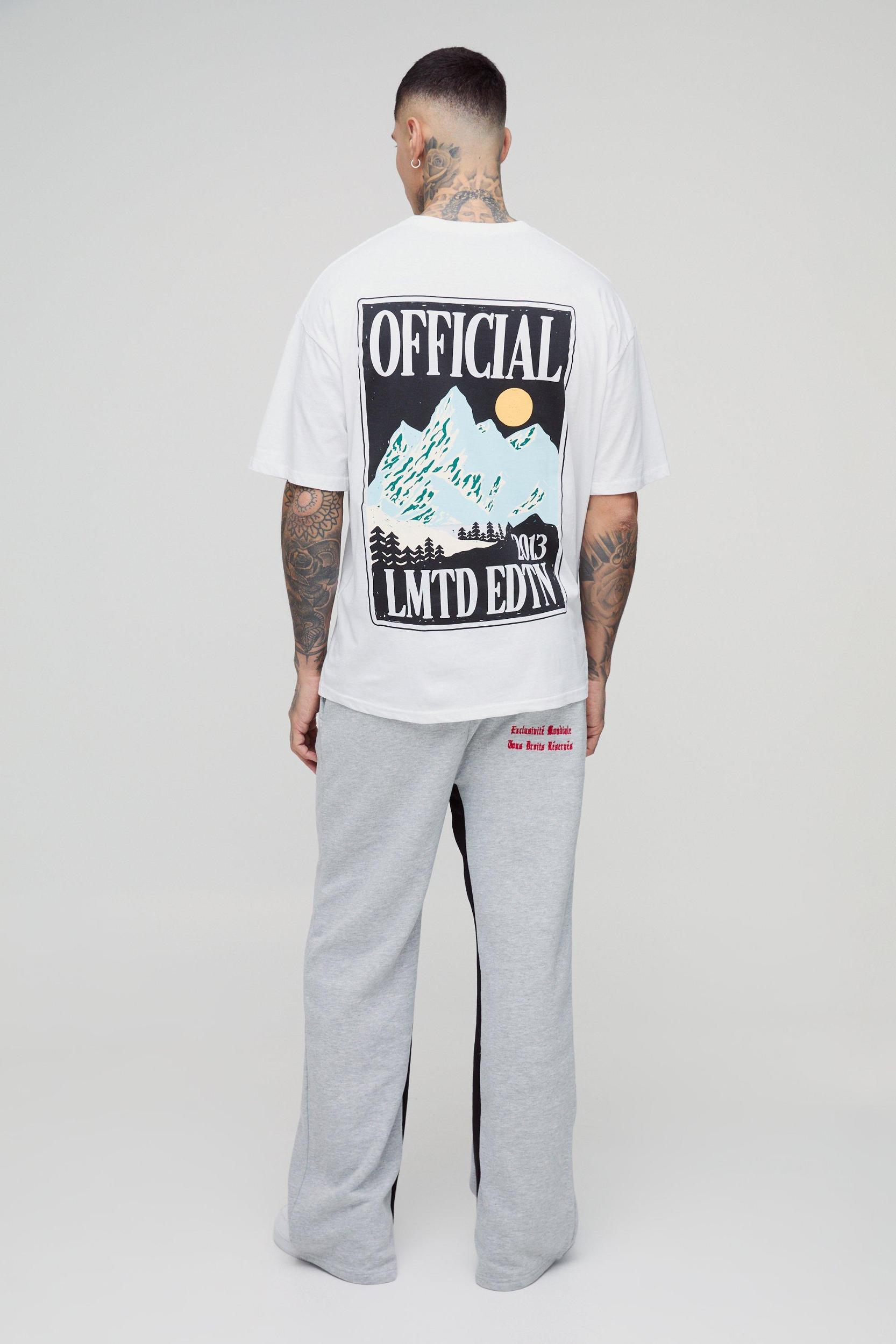 Tall Oversized Official Landscape Print T-Shirt | boohooMAN USA Product Image