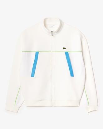 Men's Loose Fit Zip-Up Piqué Sweatshirt Product Image