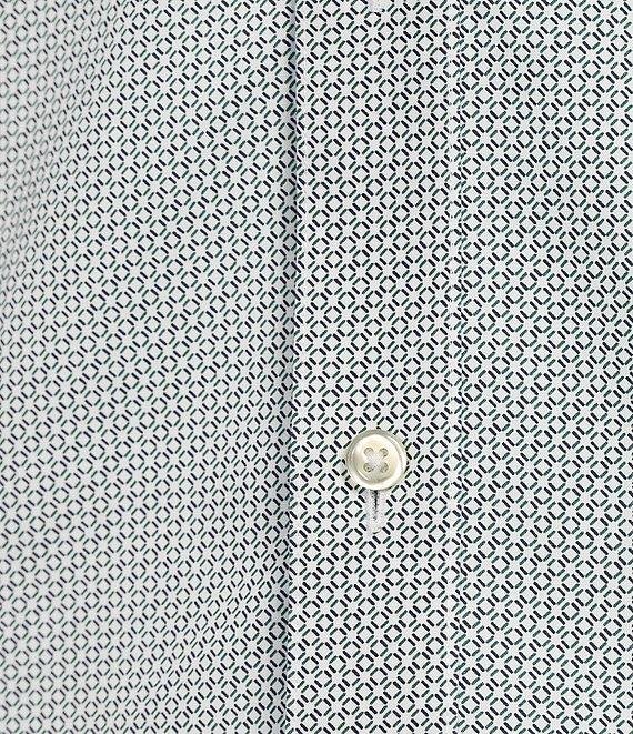 Gold Label Roundtree & Yorke Slim Fit Non-Iron Long Sleeve Square Geometric Print Sport Shirt Product Image