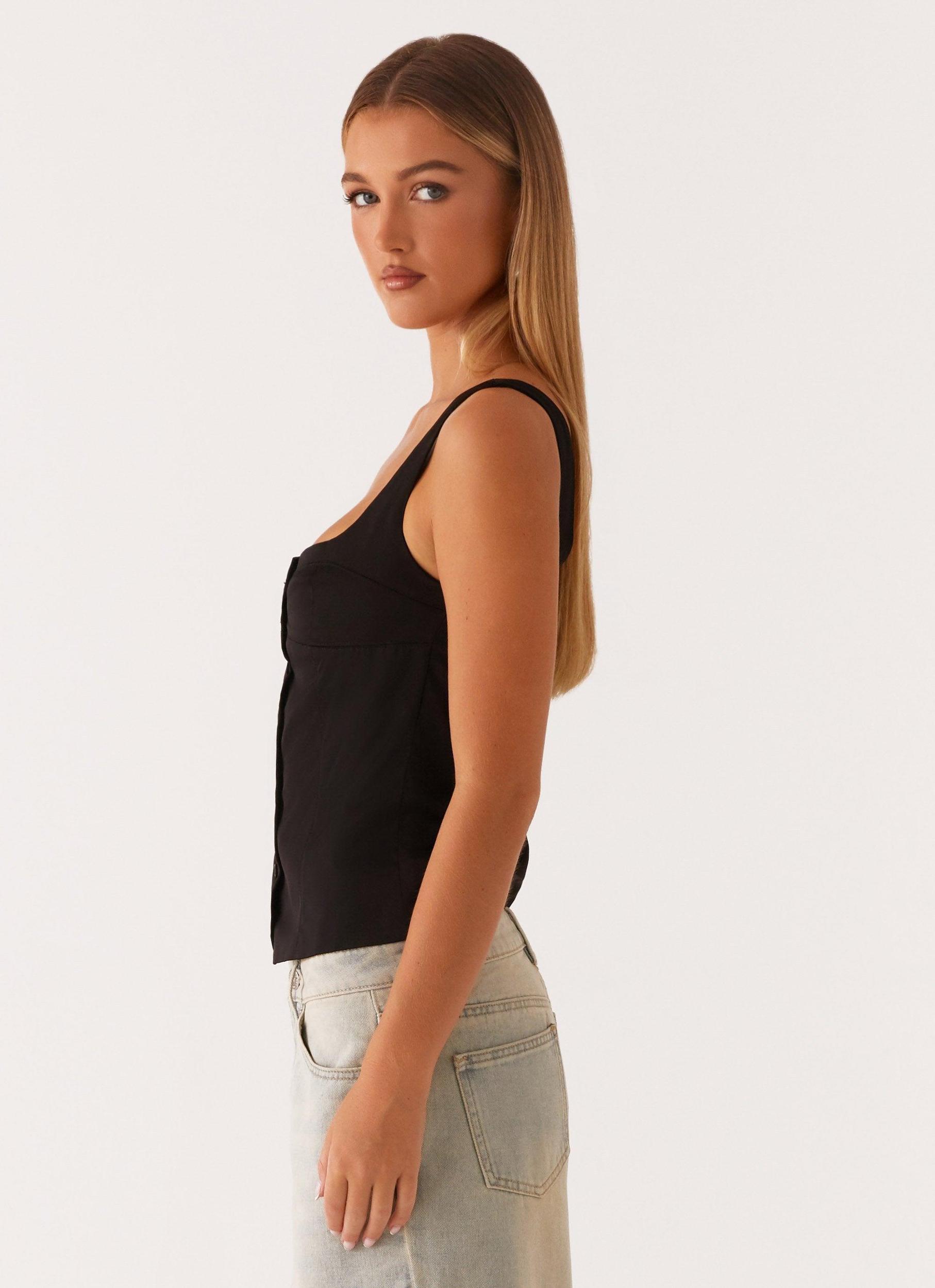 Golden Skies Bustier Panel Top - Black Girls Product Image