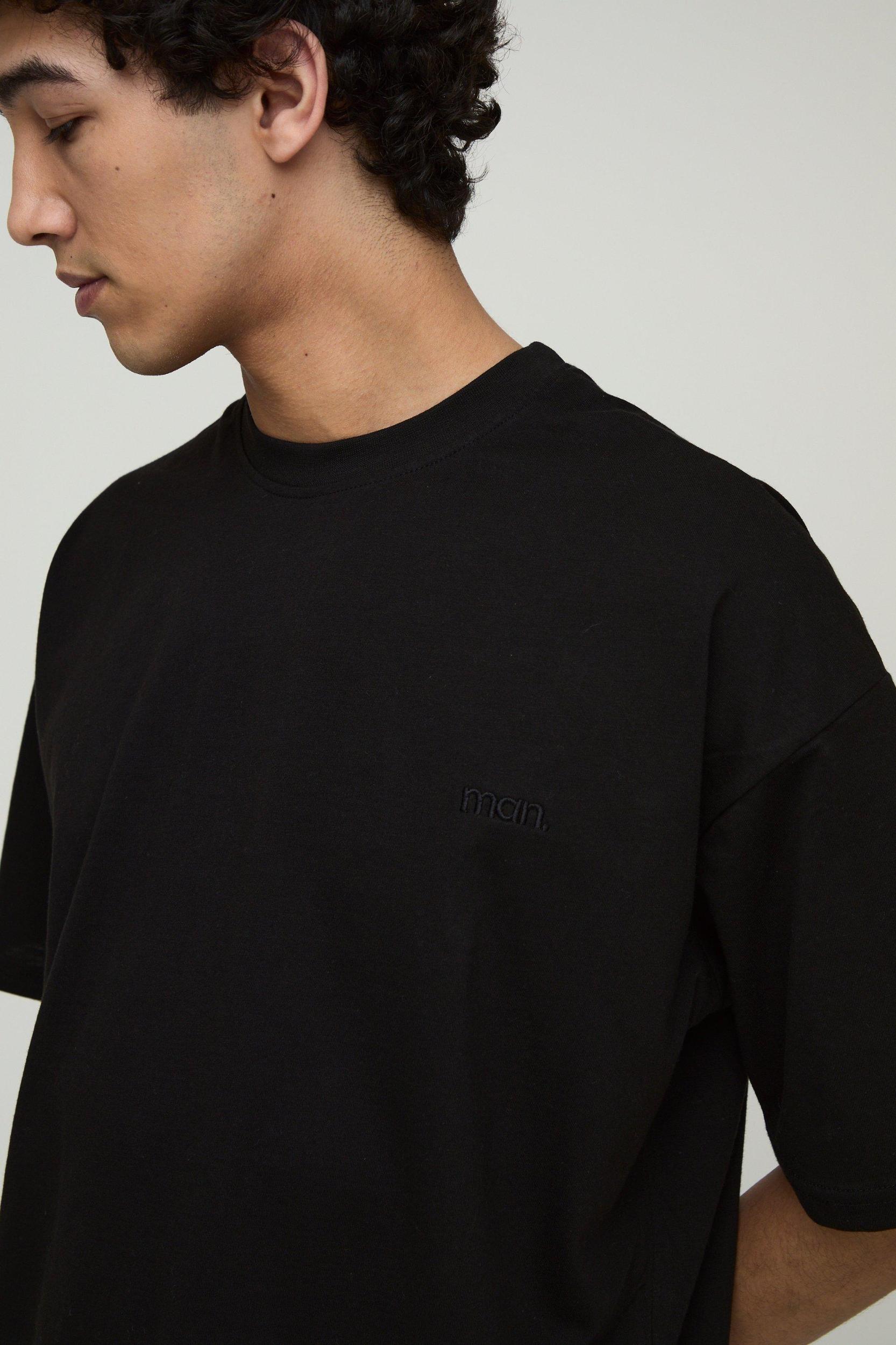 MAN. Oversized Boxy Crew Neck T-shirt | boohooMAN USA Product Image
