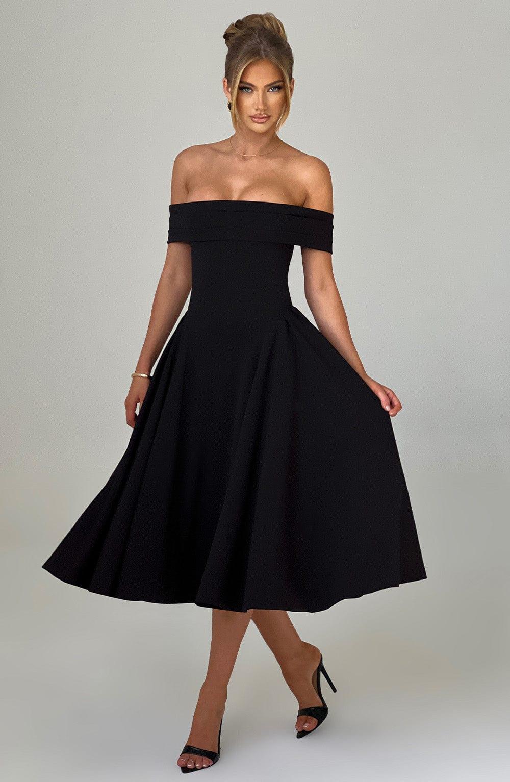 Miranda Midi Dress - Black Product Image