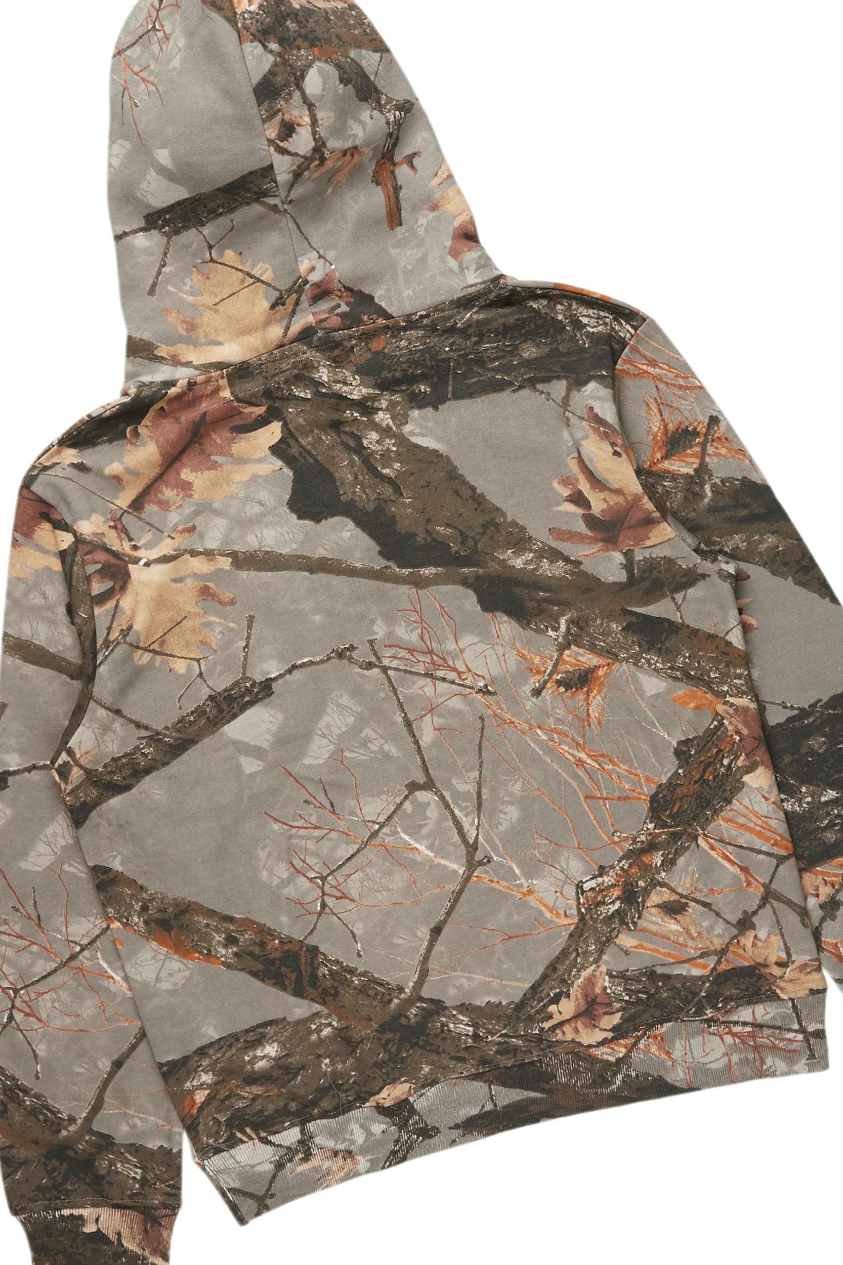 Tabby Beige Graphic Stacked Flare Track Set Male Product Image