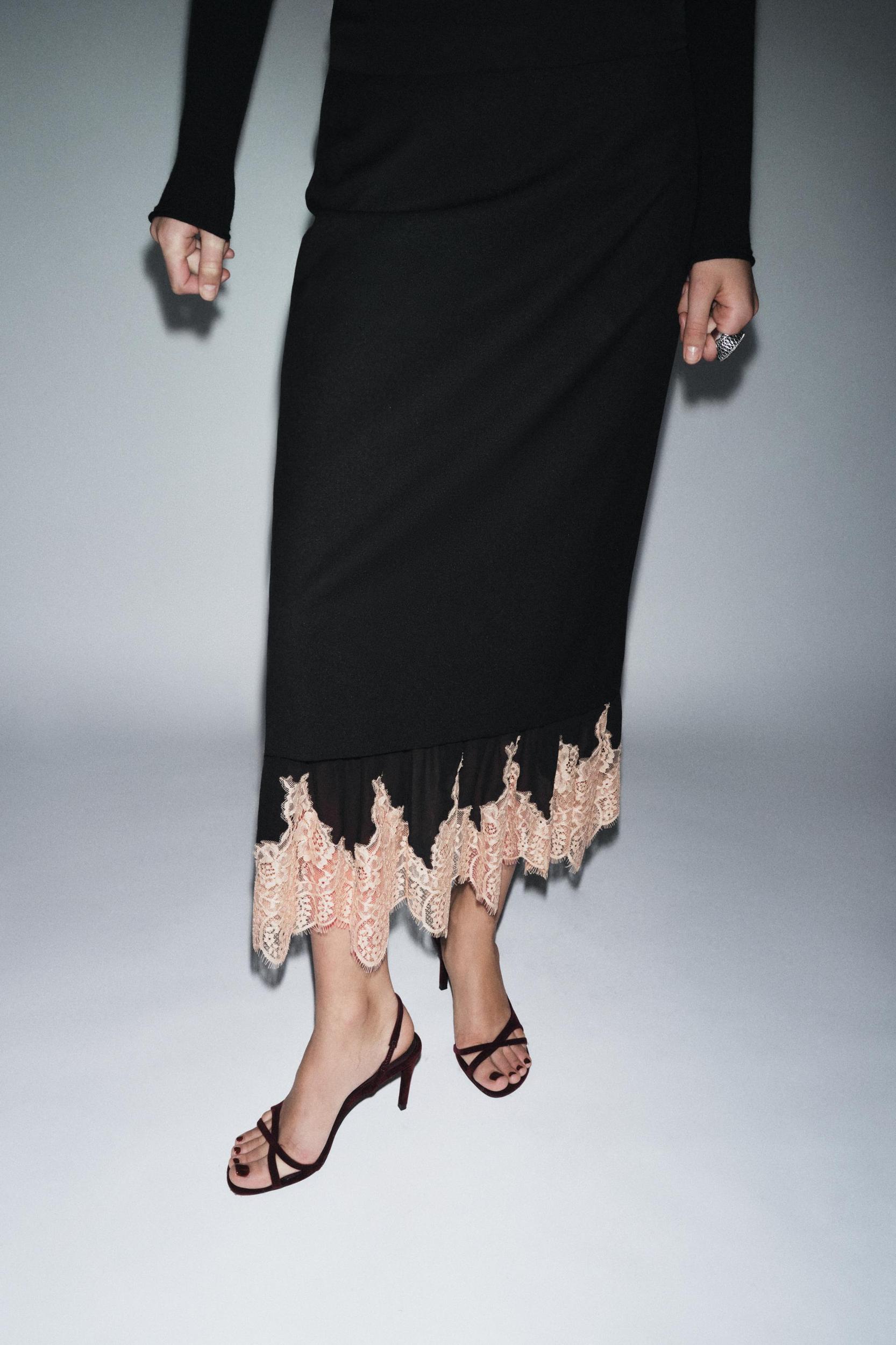 ZW COLLECTION COMBINED LACE SKIRT Product Image