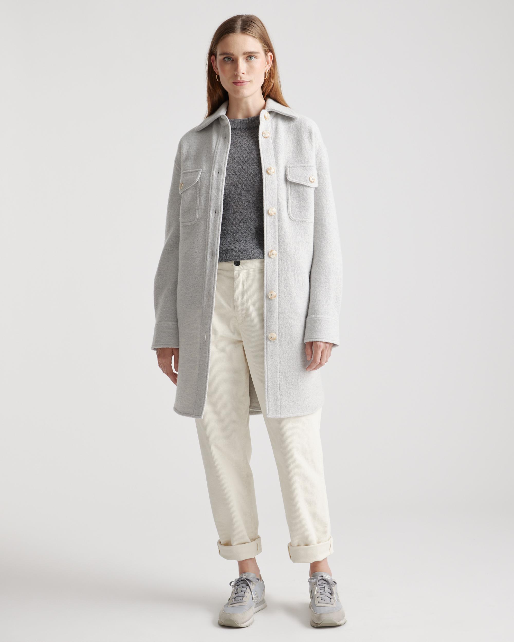 Quince | Women's 100% Merino Wool Long Shirt Jacket Product Image