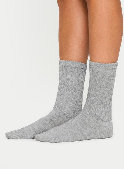 One For Me Socks Grey Marle Product Image