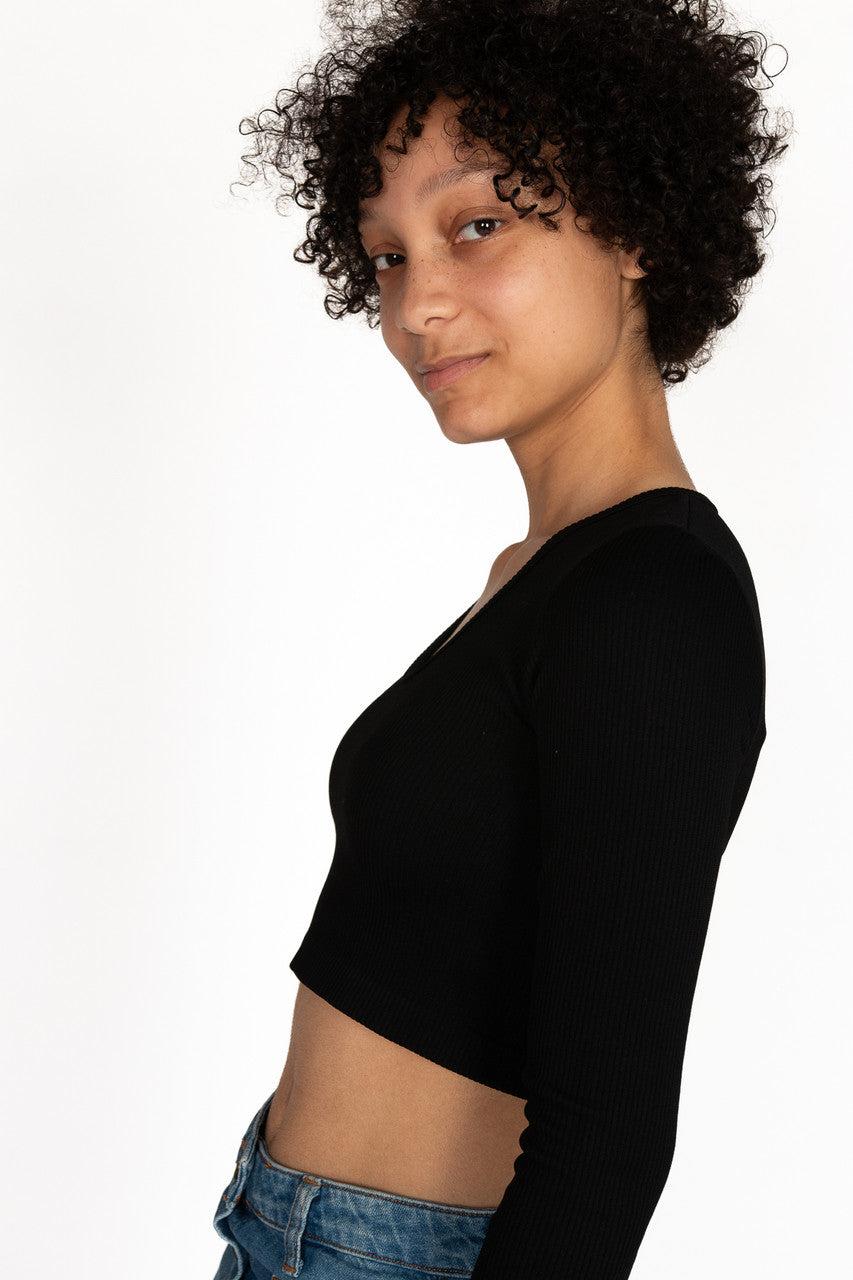 Seamless Long Sleeve V Neck Shirt Product Image