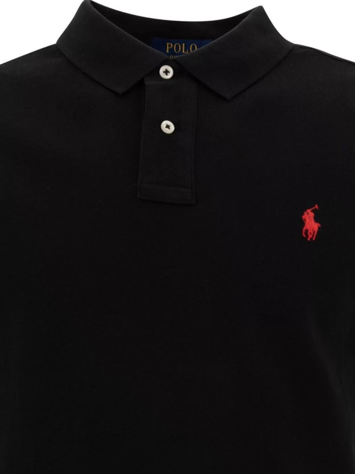 POLO RALPH LAUREN Embroidered-logo Polo Shirt In Black Product Image