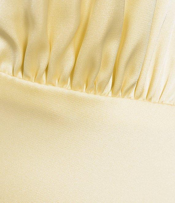 Midnight Doll Satin V-Neck Sleeveless Back Drape Dress Product Image