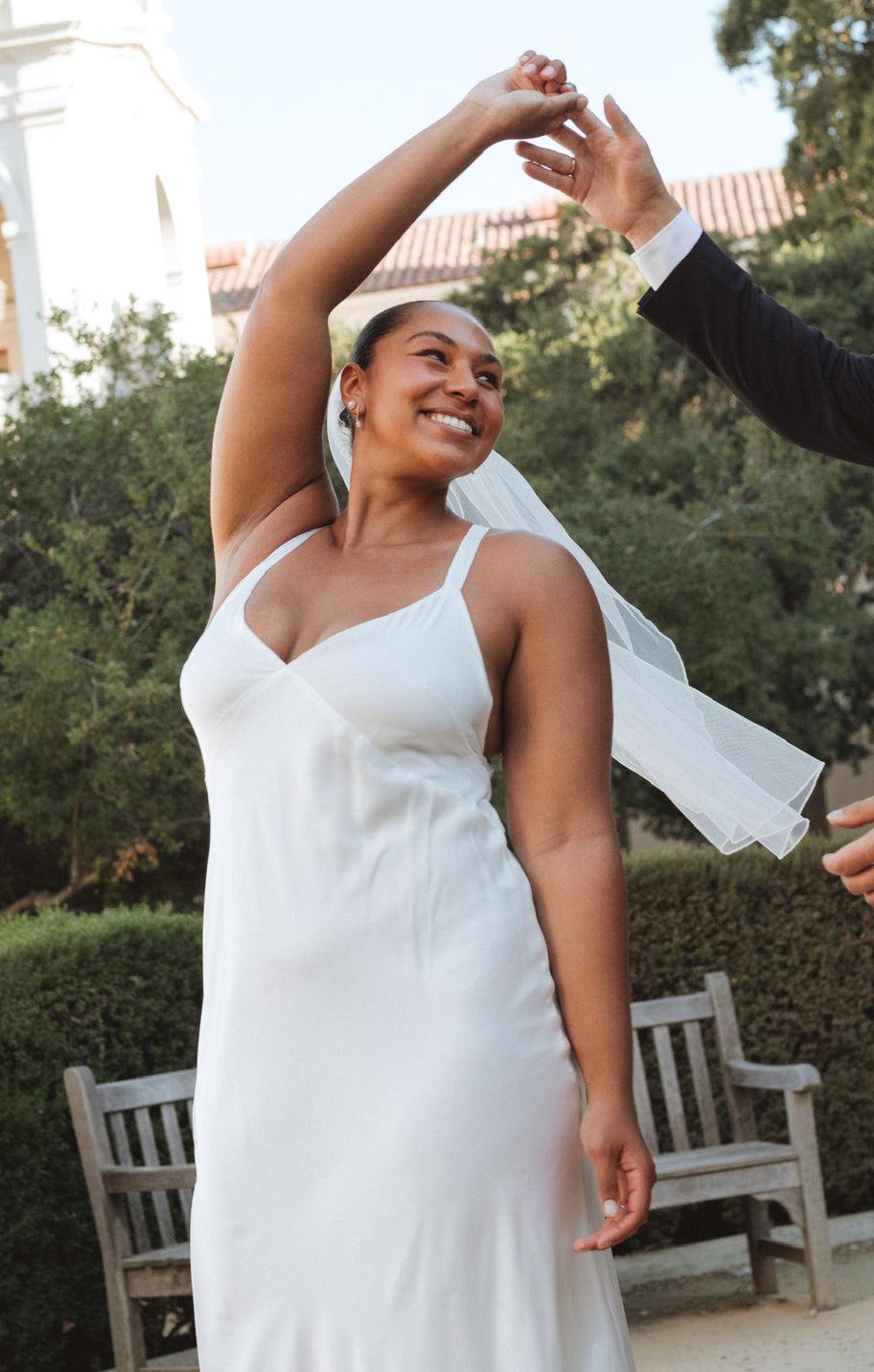 Anderson Maxi Dress ~ Ivory Luxe Satin Product Image