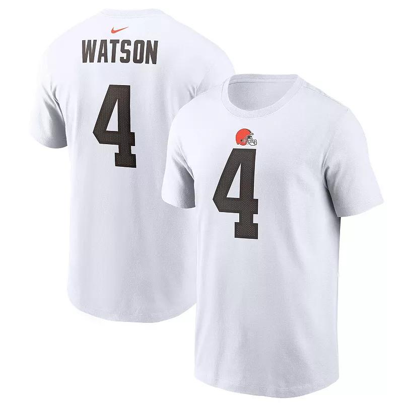Men's Nike Deshaun Watson White Cleveland Browns Player Name & Number T-Shirt,  Product Image