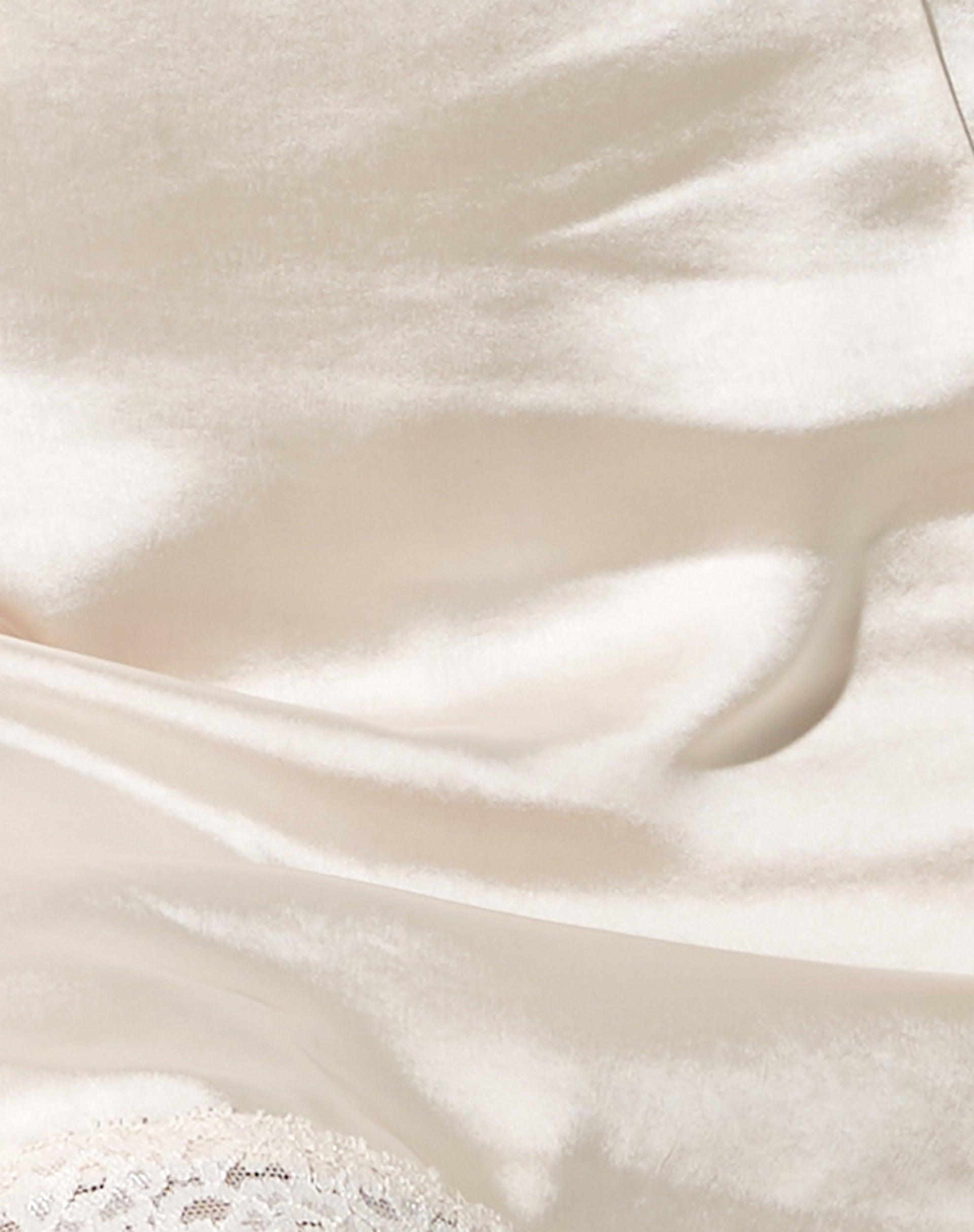 Alma Mini Skirt in Satin Beige Product Image