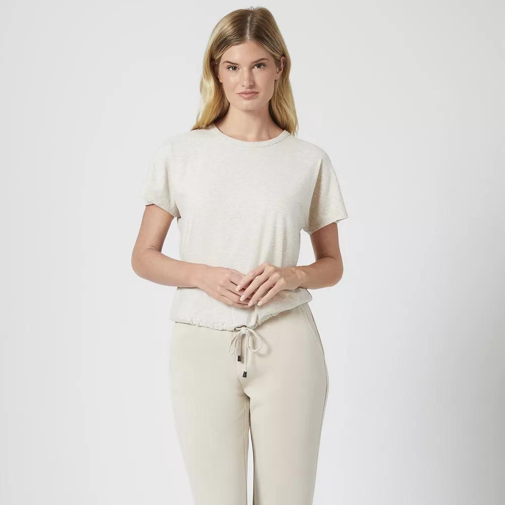 Womens Grey & Gray Crewneck Dolman Sleeve Tee, Women's, Size: Small, Grey Gray Product Image