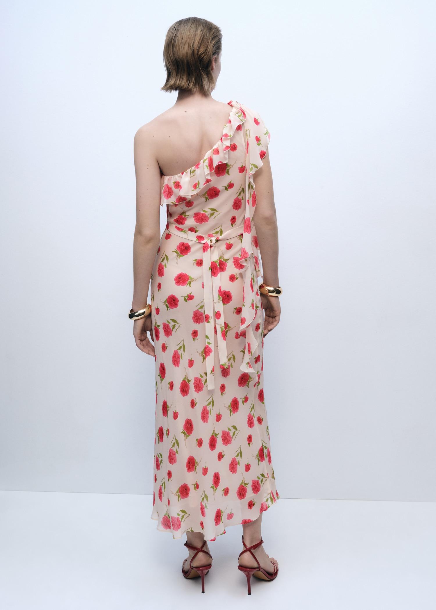 Floral ruffled dress - Women | MANGO USA Product Image