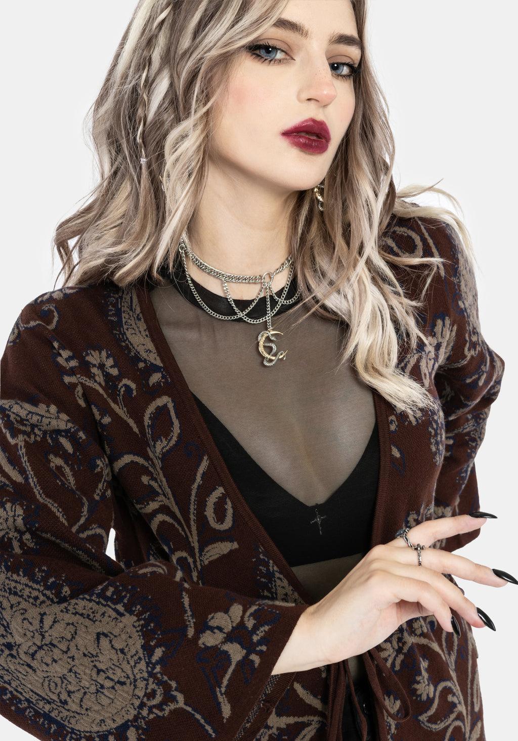 Gillian Cotton Paisley Knit Kimono Product Image