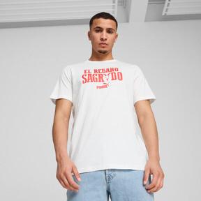 PUMA C.D. Guadalajara ftblCULTURE Men's T-Shirt in White/For All Time Red Product Image