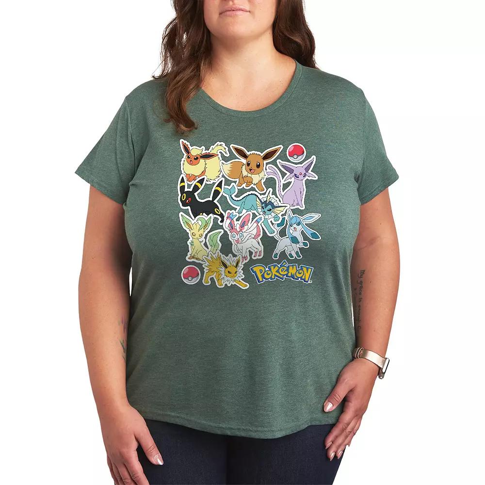 Women's Pokemon Eeveelution Stickers Tee,  Product Image