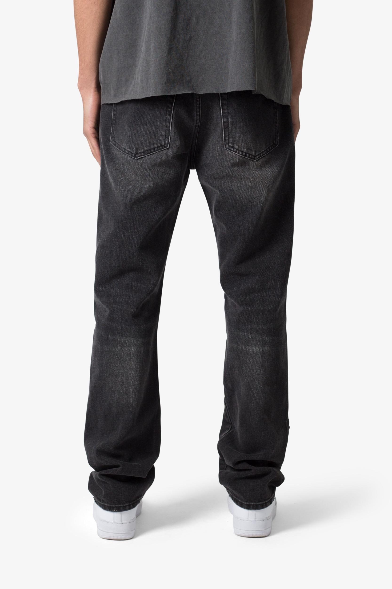 V376 Studded Baggy Denim - Washed Black Product Image