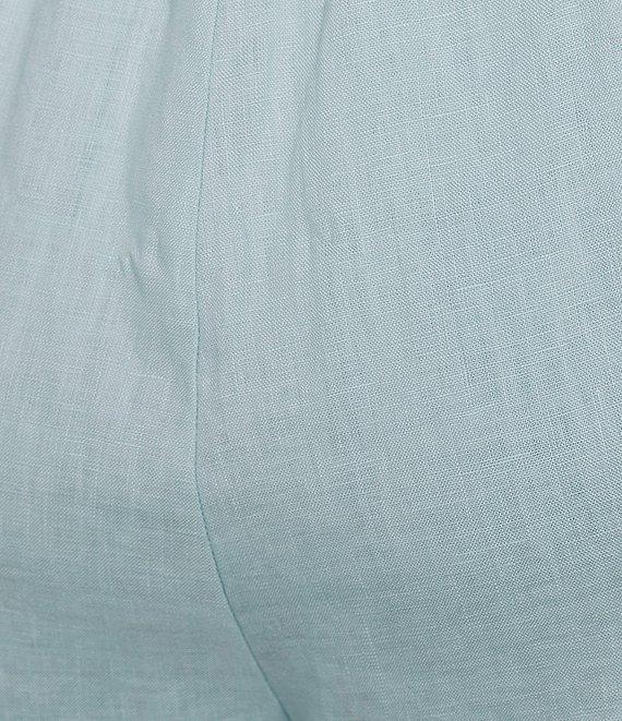 Eileen Fisher Organic Linen Elastic Waist Wide Leg Ankle Pants Product Image