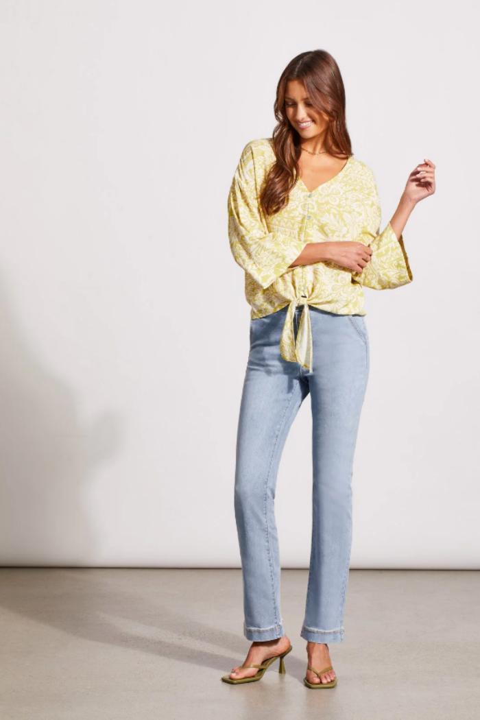 Printed Crepe Kimono Blouse Product Image