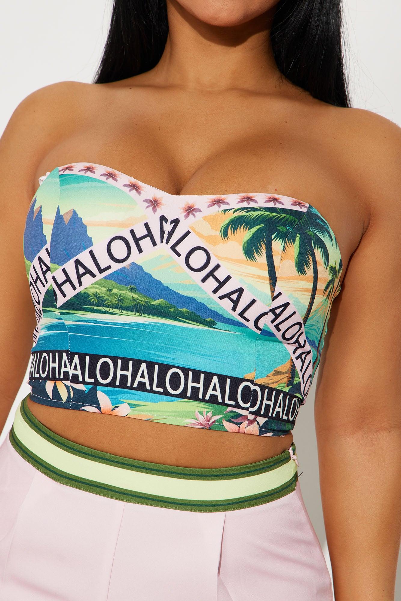 Tropical Bliss 3 Piece Pant Set - Pink/combo Product Image