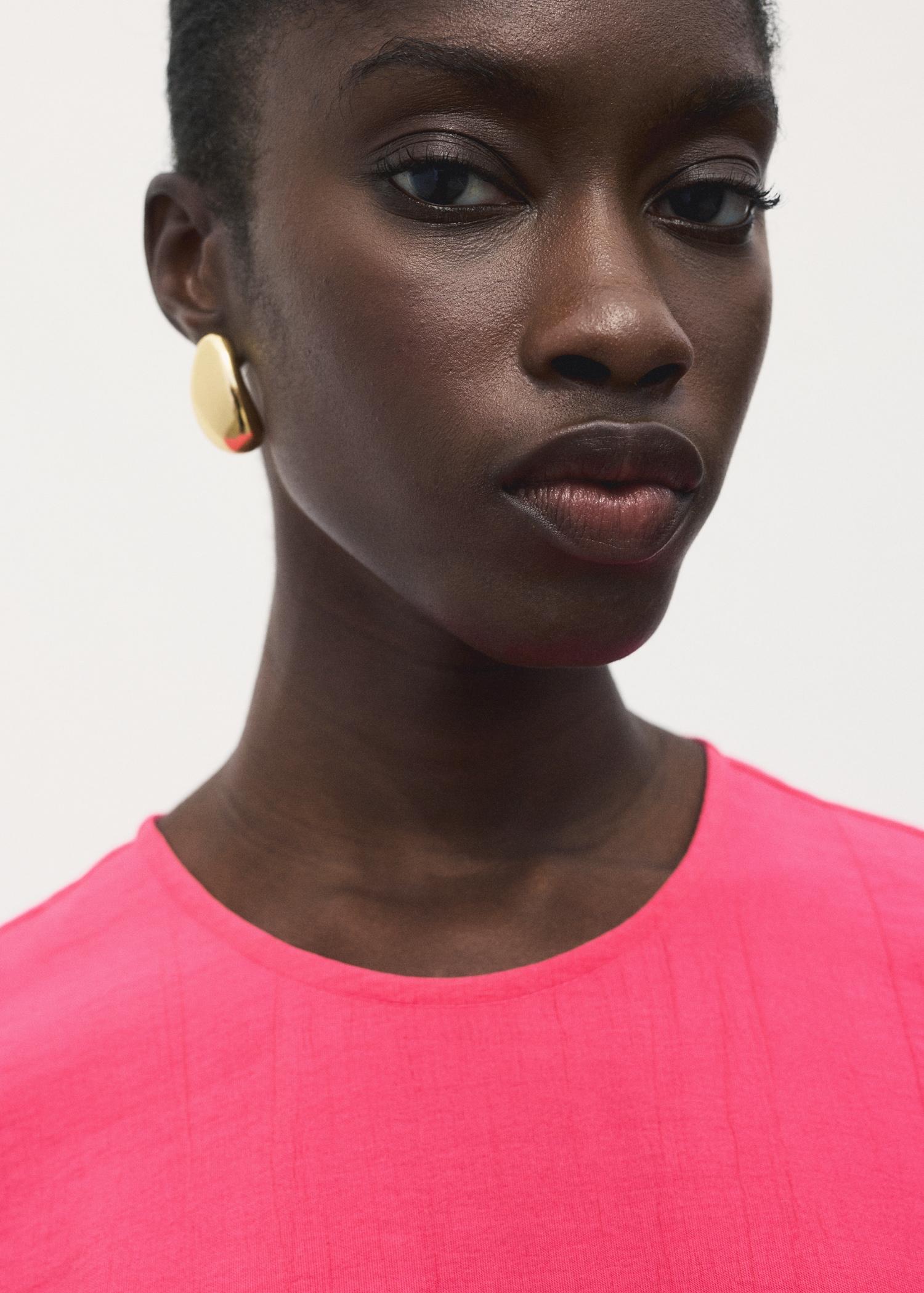 Straight-fit short-sleeved jumpsuit with belt - Women | MANGO USA Product Image