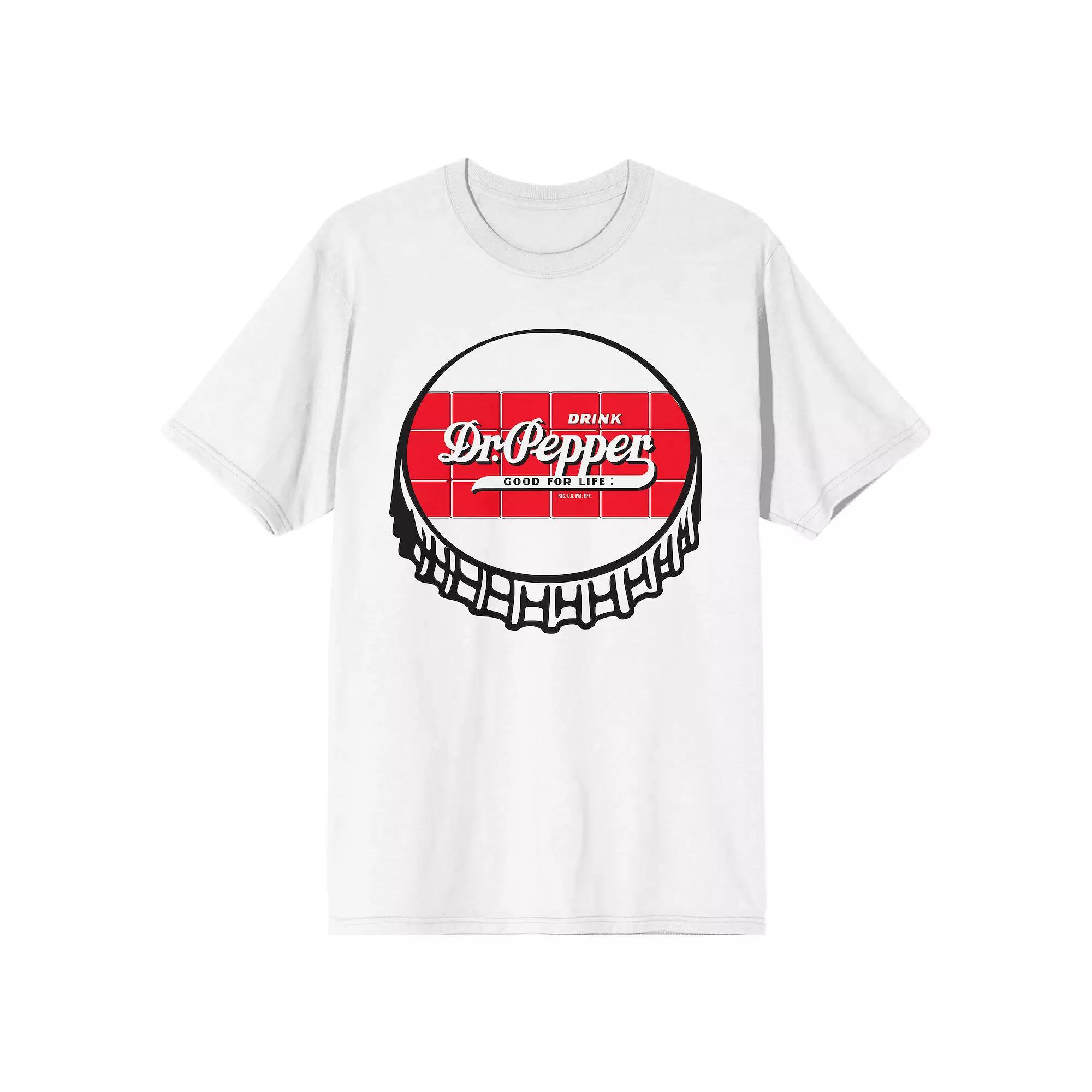 Men's Dr. Pepper Bottle Cap Logo Short Sleeve Graphic Tee,  Product Image