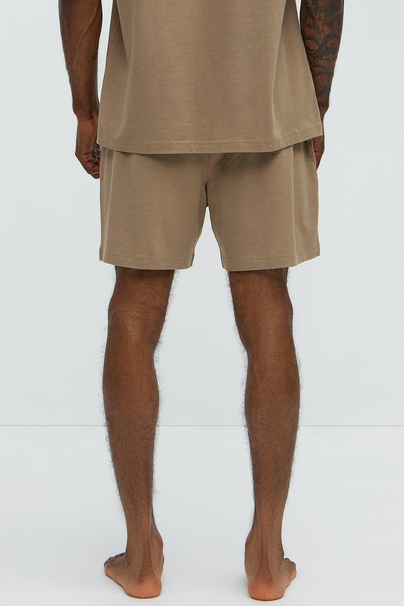 Essential Modal Lounge Shorts - Taupe Male Product Image