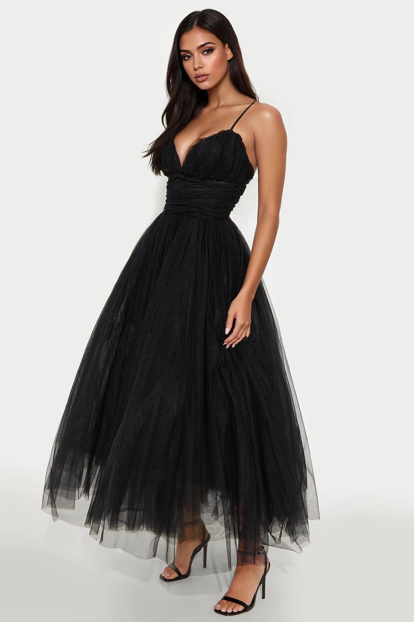Majestic Bloom Gown - Black Female Product Image