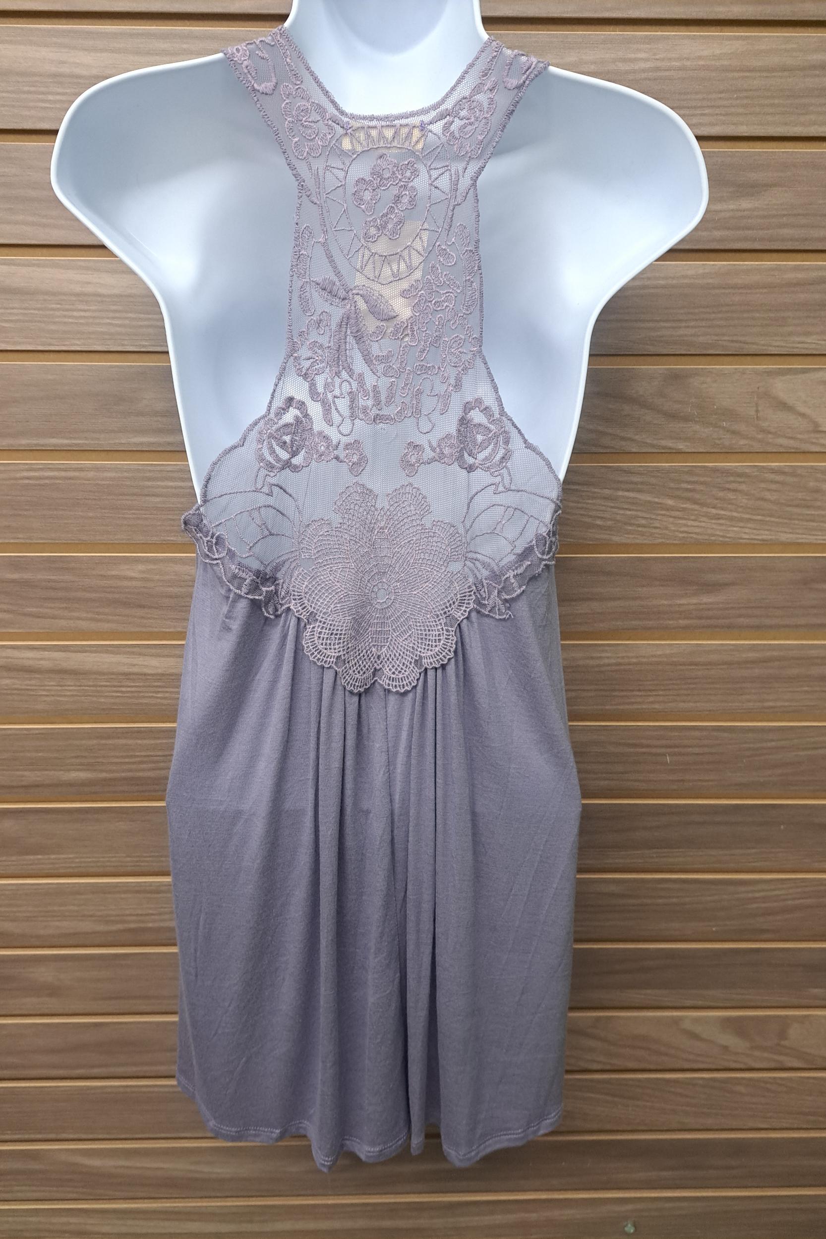 Lavender/lace tank top Product Image
