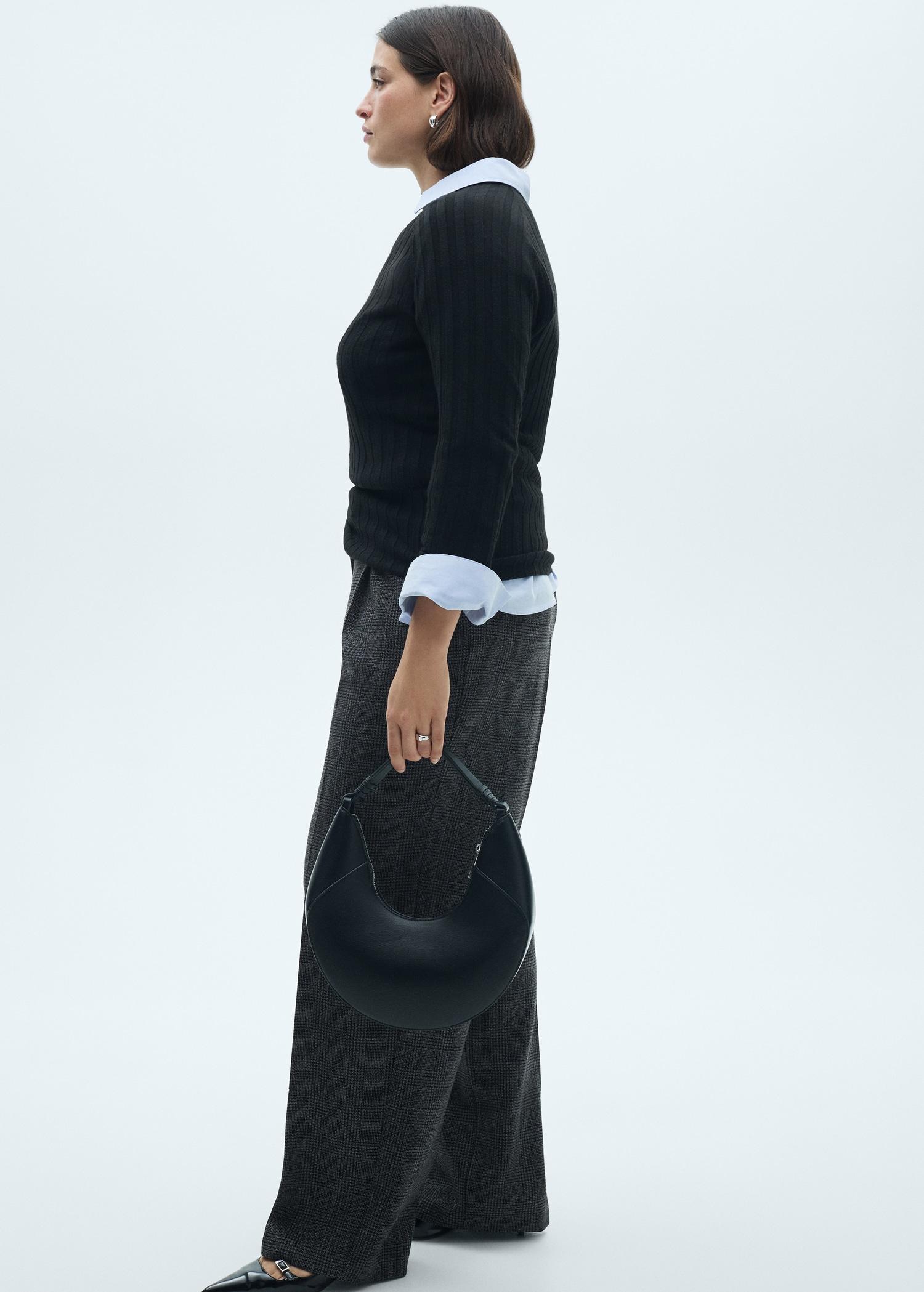 Tweed straight trousers - Women | MANGO USA Product Image