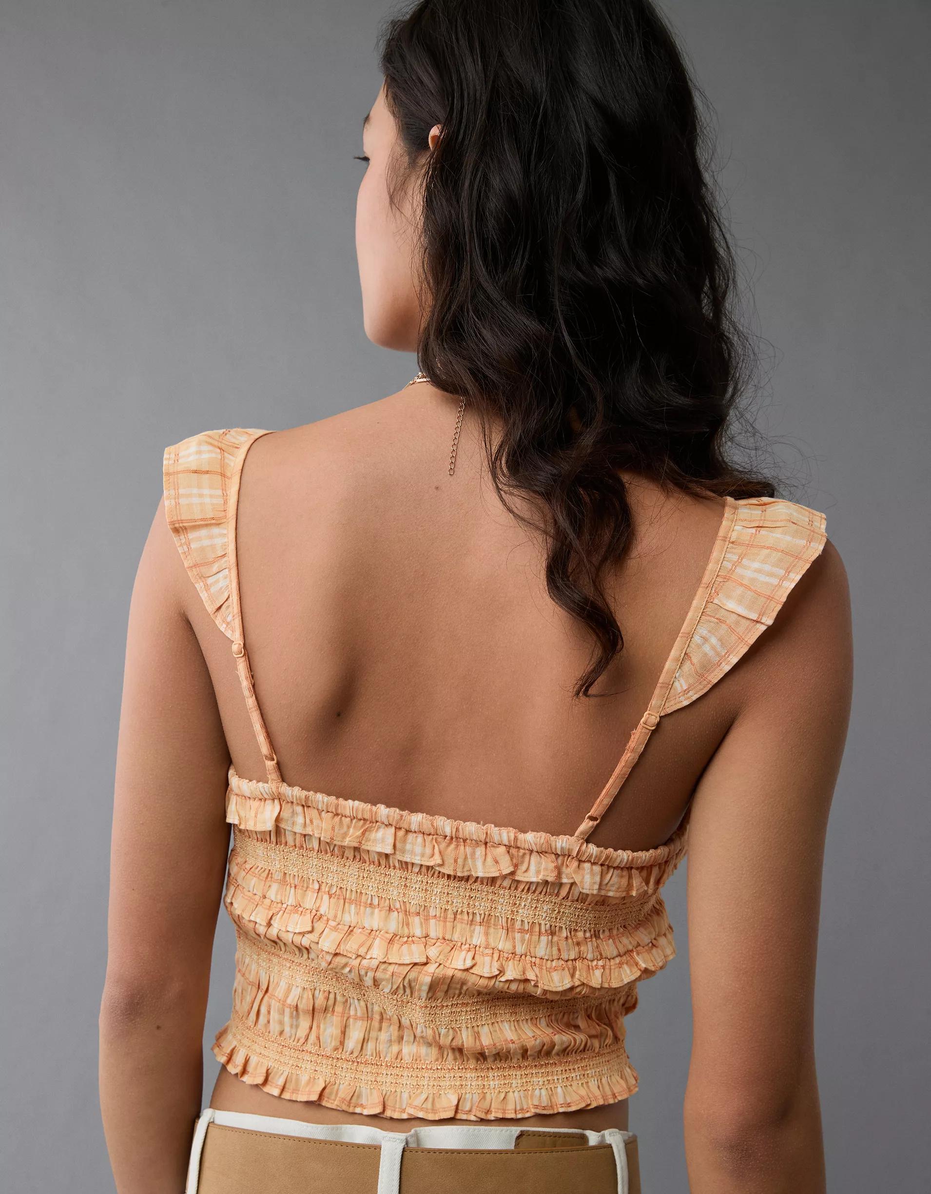 AE Smocked Ruffle Tank Top Product Image