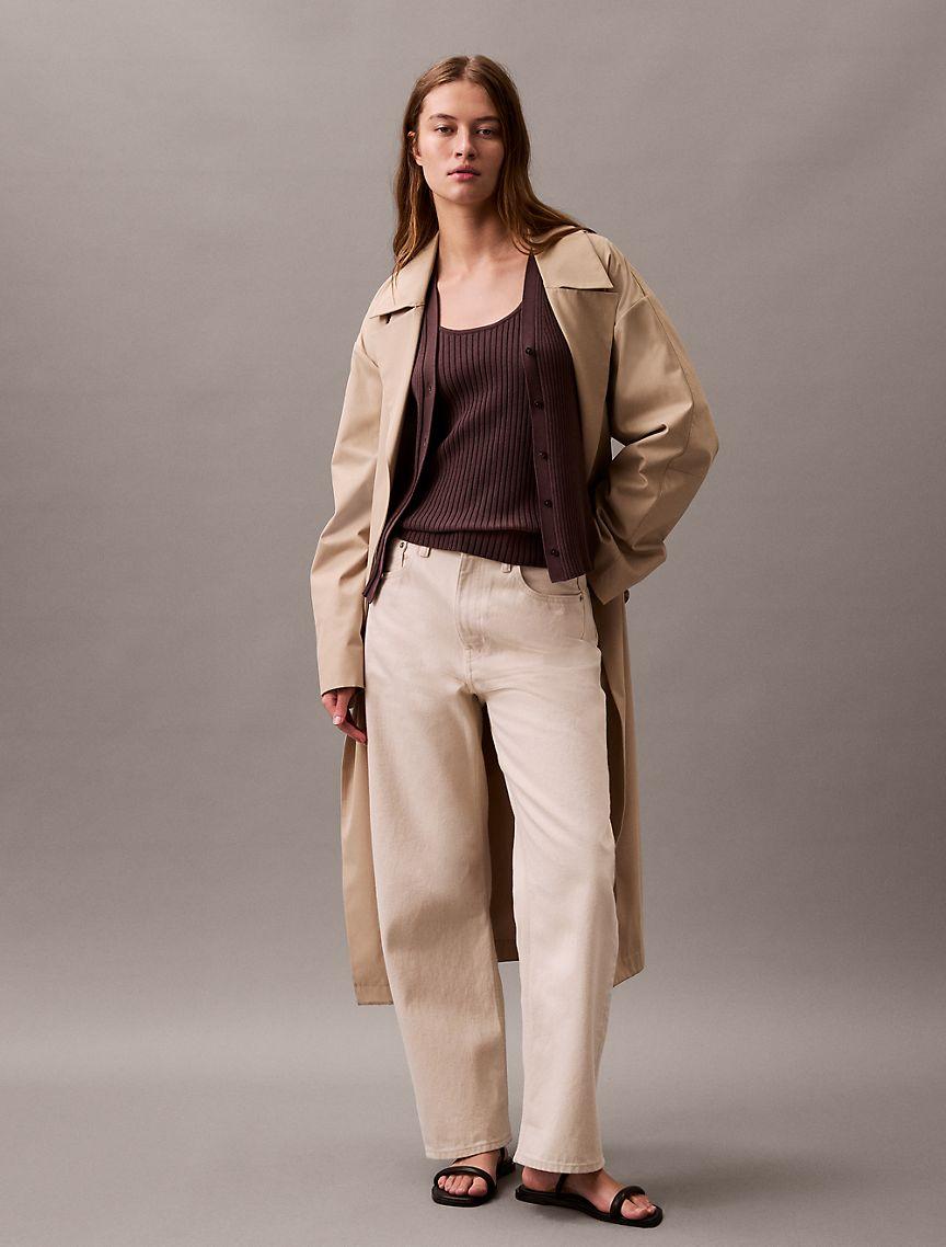 Smooth Cotton Rib Sweater Cardigan Product Image