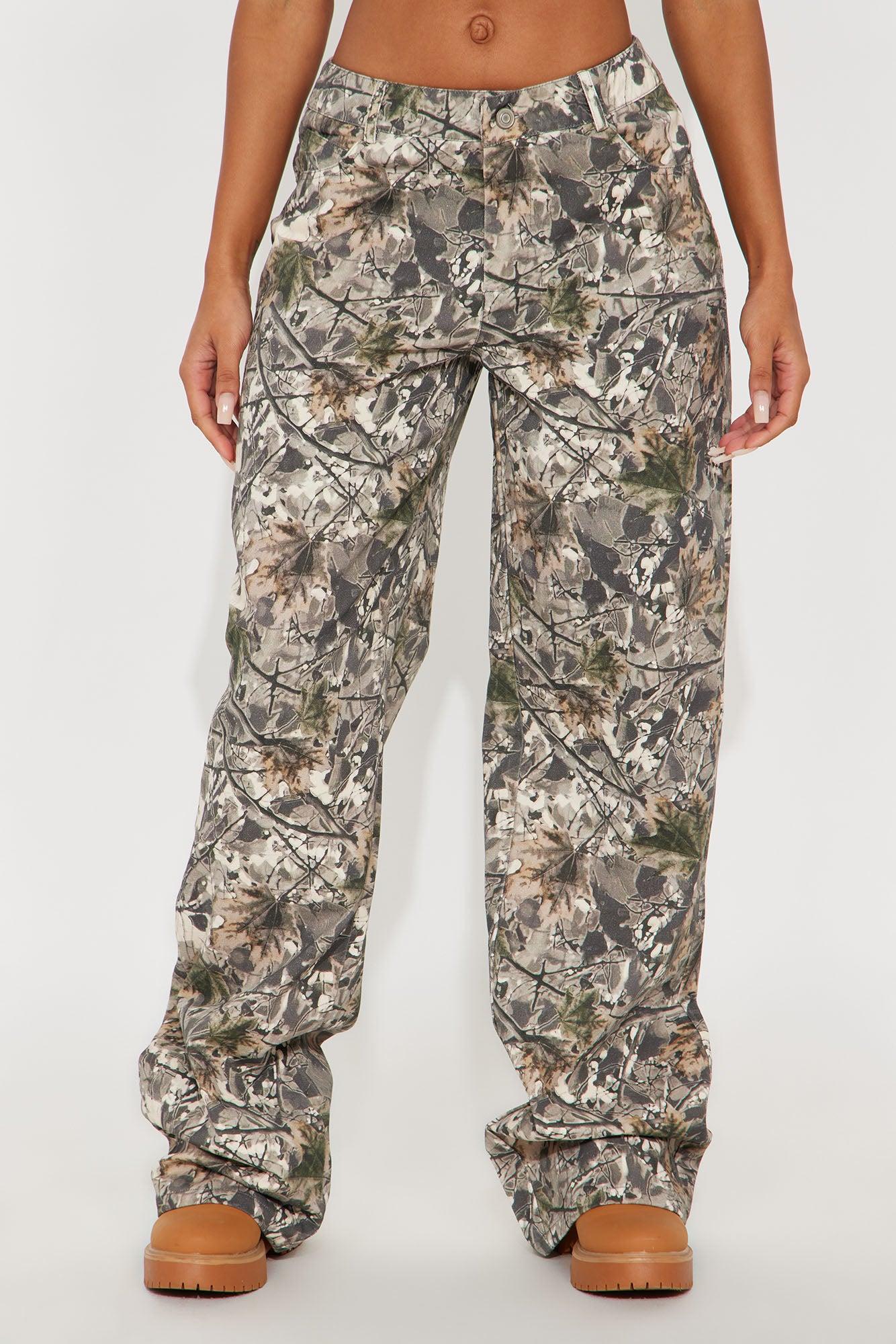 Nowhere To Be Found Camo Wide Leg Pant - Camouflage Female Product Image