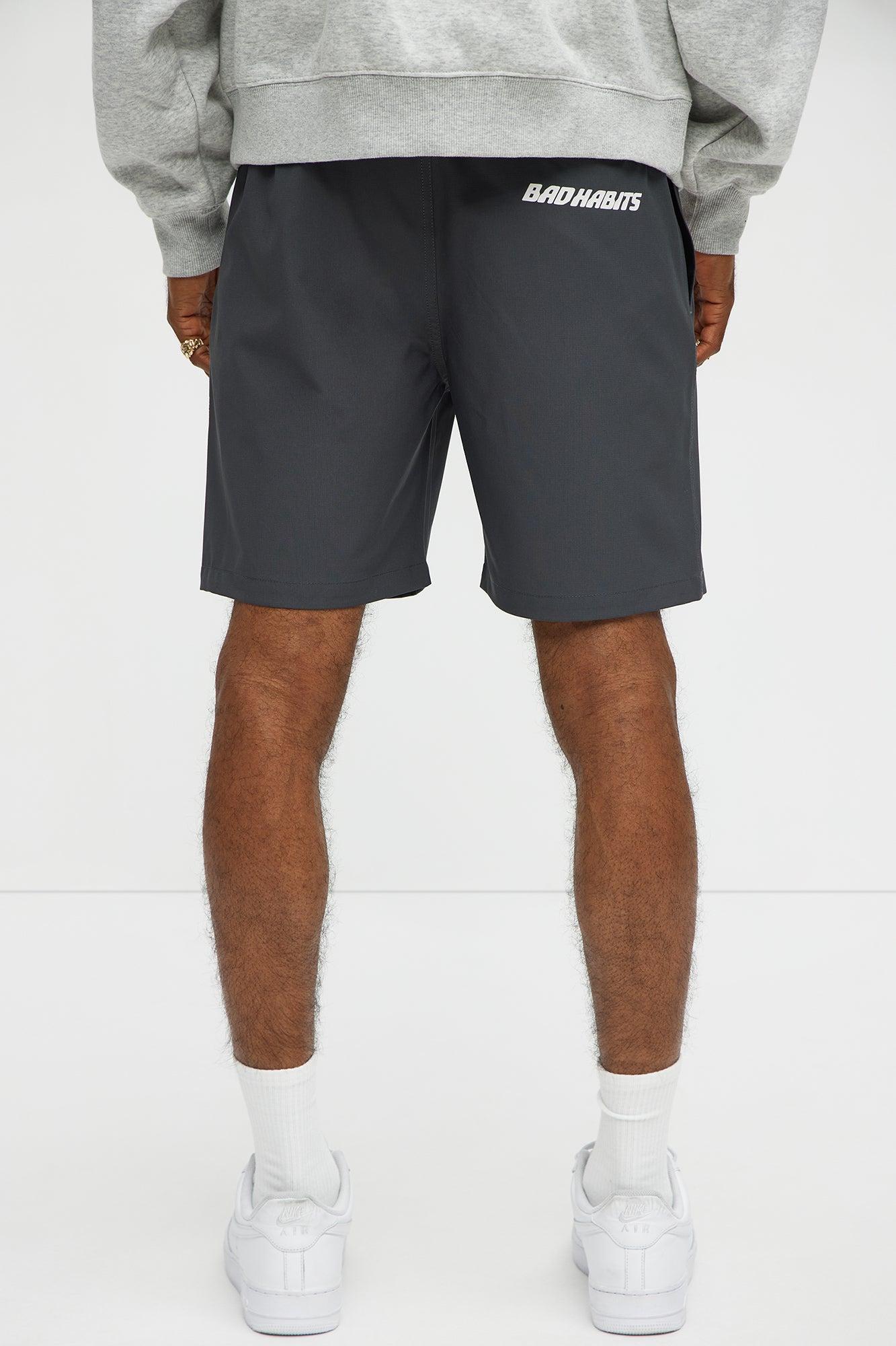 Bad Habits Relaxed Drawstring Shorts - Black Male Product Image