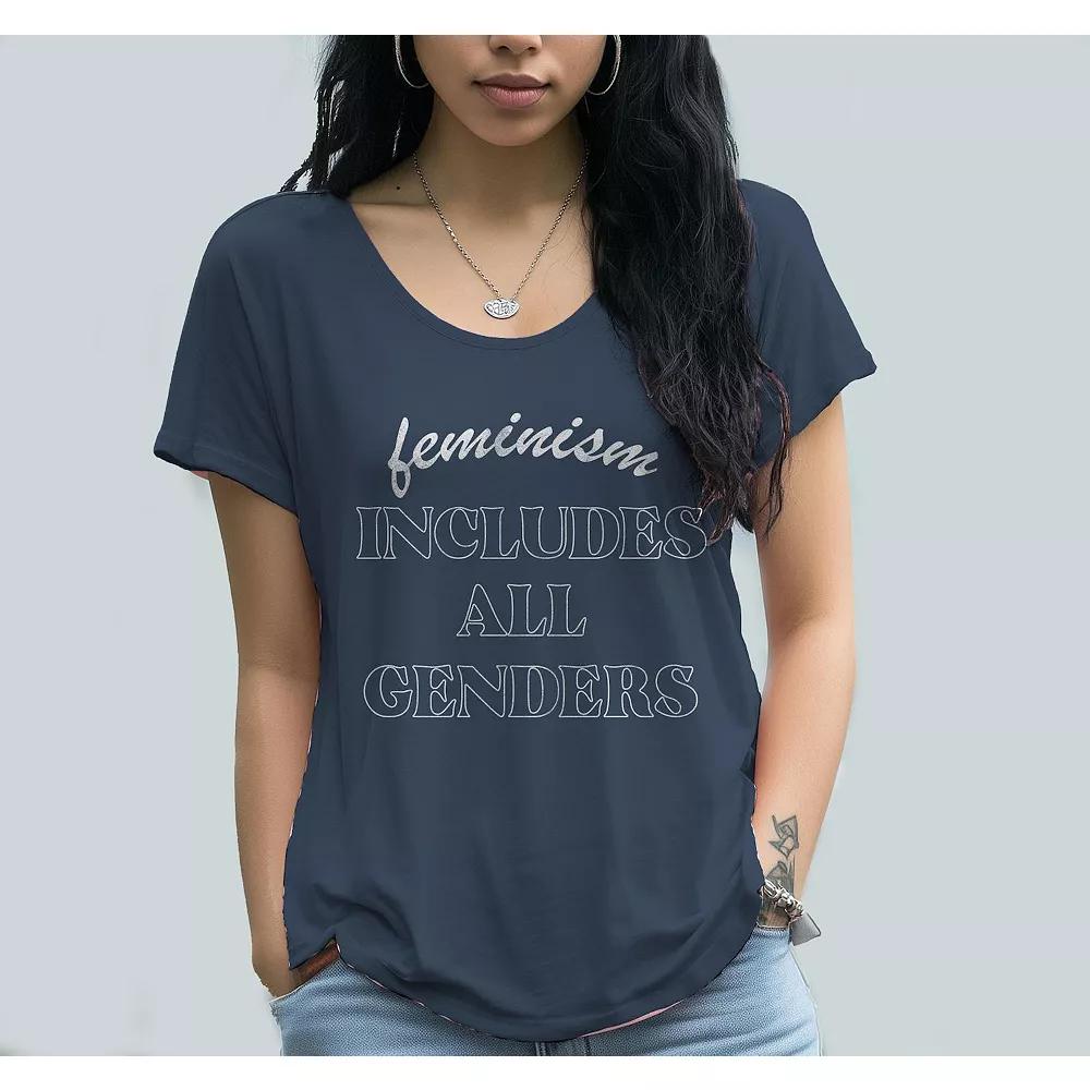 Junior's Grayson Threads Feminism Includes Graphic Tee, Women's, Size: Large, Vintage Blue Product Image