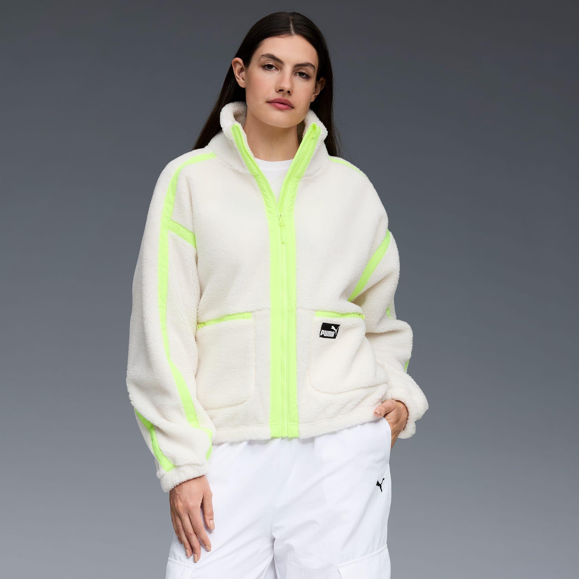 Sherpa Fleece Jacket W/ Wove Women Product Image