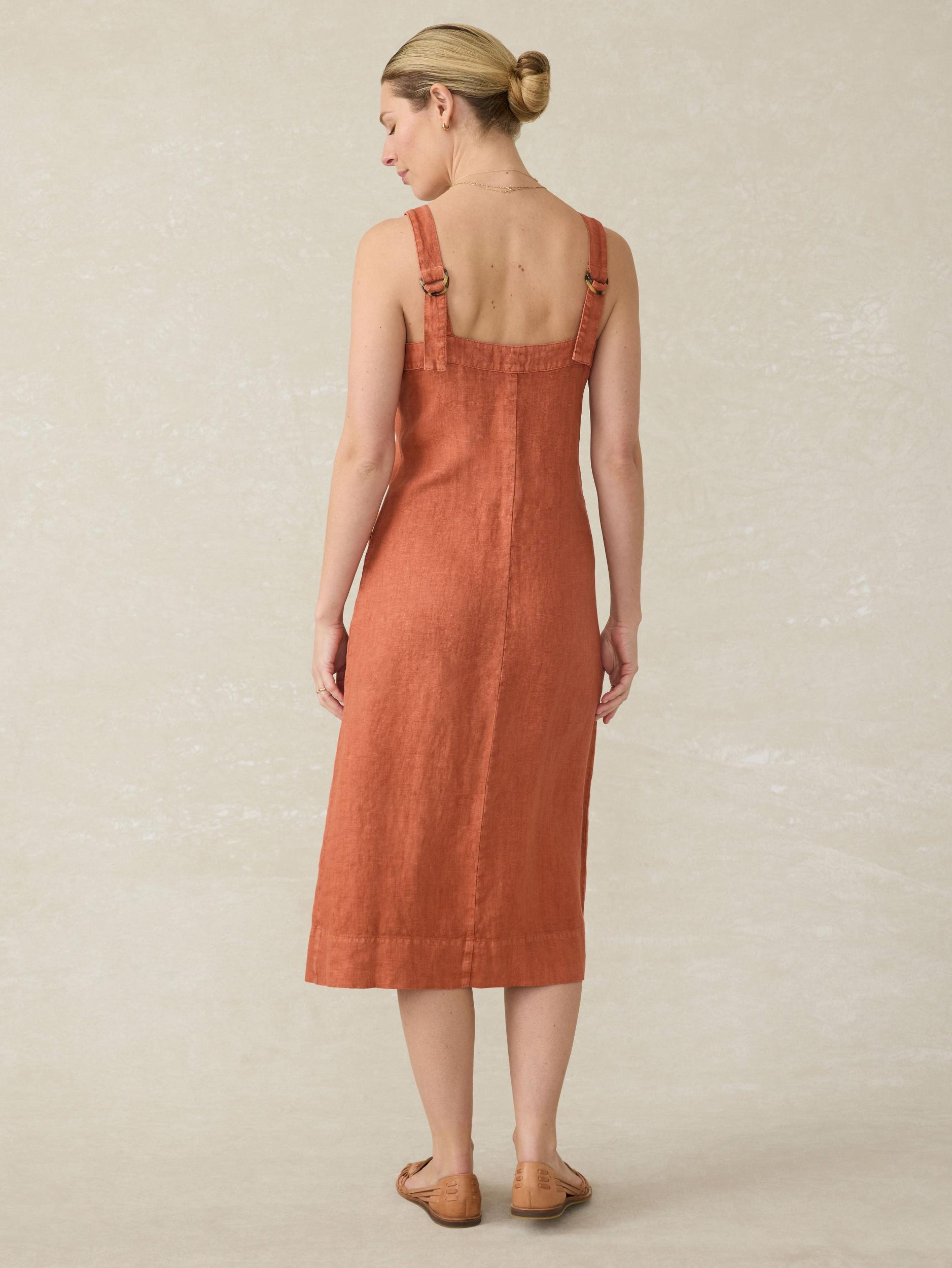 Linen Aurora Dress - Red Rock Female Product Image