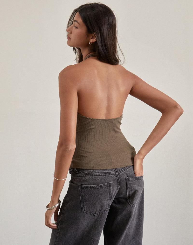 Sajani Top in Pointelle Coffee Female Product Image