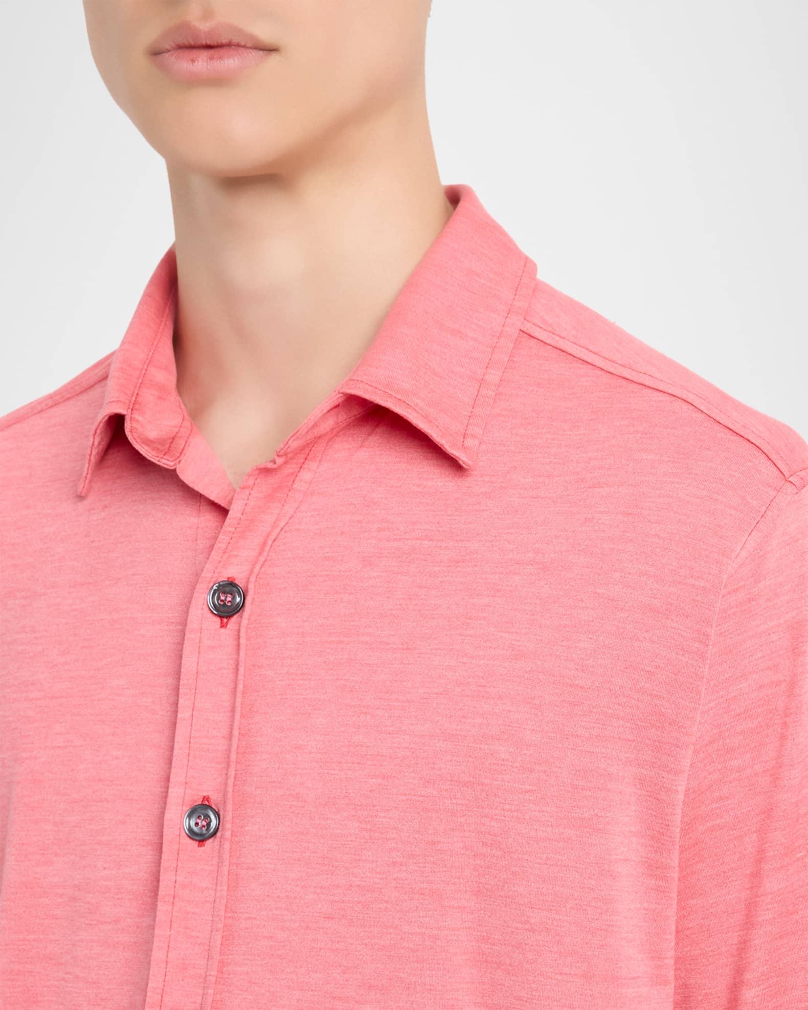 Men's Silk and Cotton Button-Front Overshirt Product Image