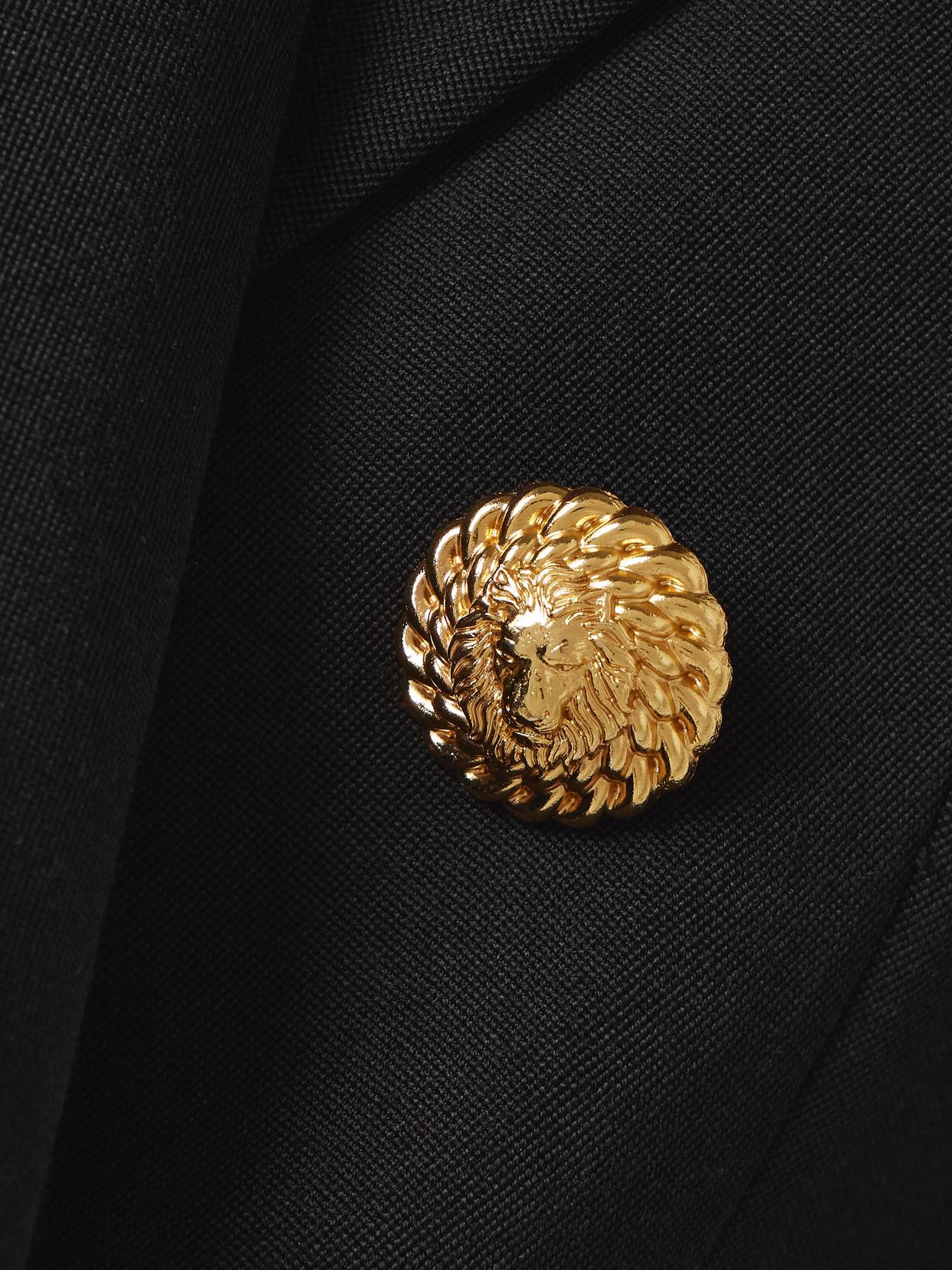 BALMAIN Double-breasted Grain De Poudre Wool Blazer In Multi Product Image